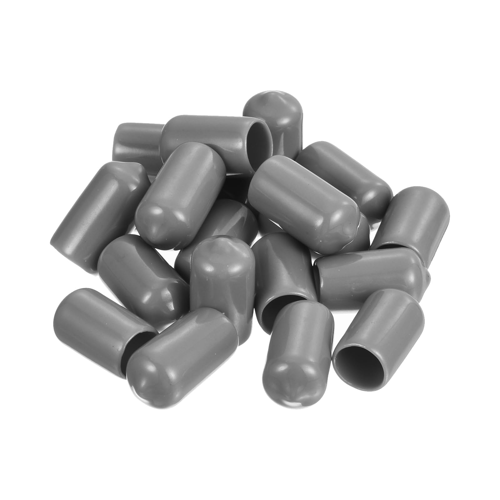 20pcs Rubber End Caps Protective Caps 11mm ID Vinyl PVC Round Tube Bolt Cap Cover Screw Thread Protectors