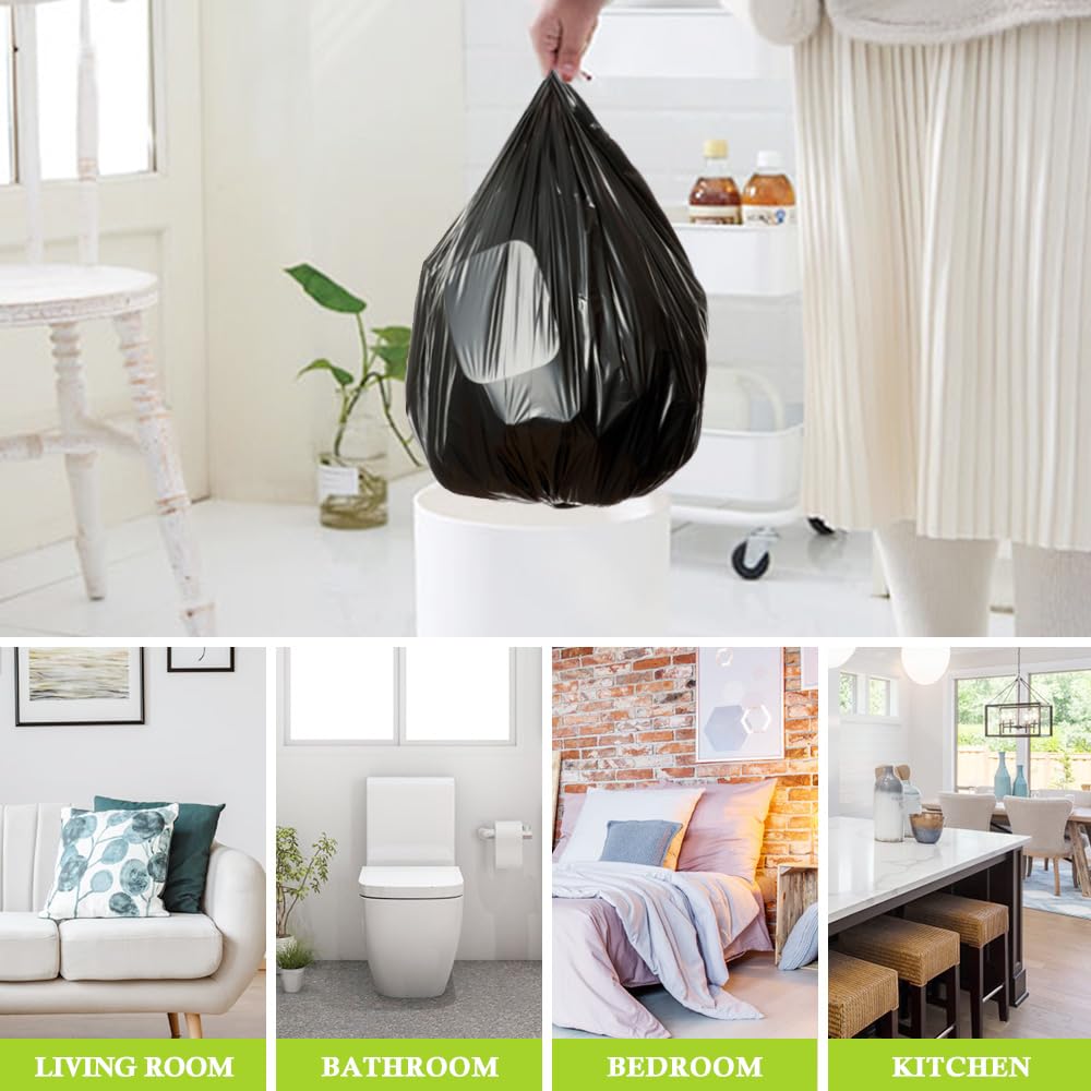 8 Gallon 130 Counts Strong Trash Bags Garbage Bags by RayPard