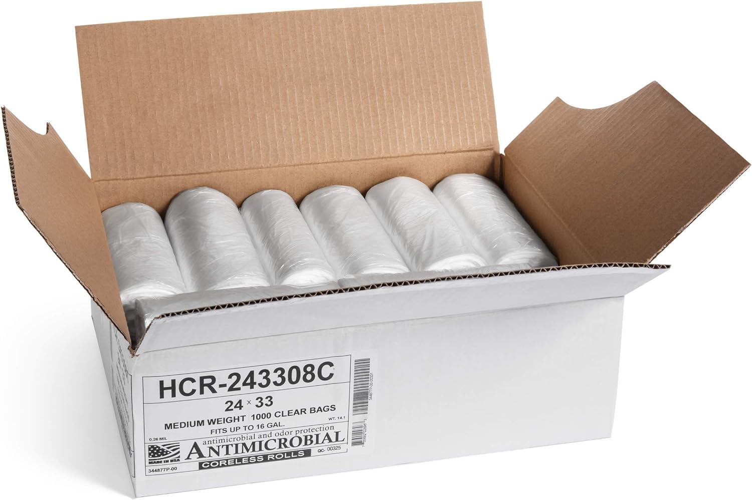 12 16 Gallon Clear Trash Bags (1000 Count)