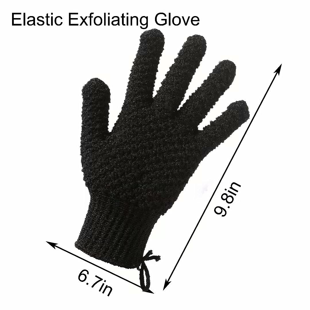 2 Pairs Bath Exfoliating Gloves for men and women (4 Count)