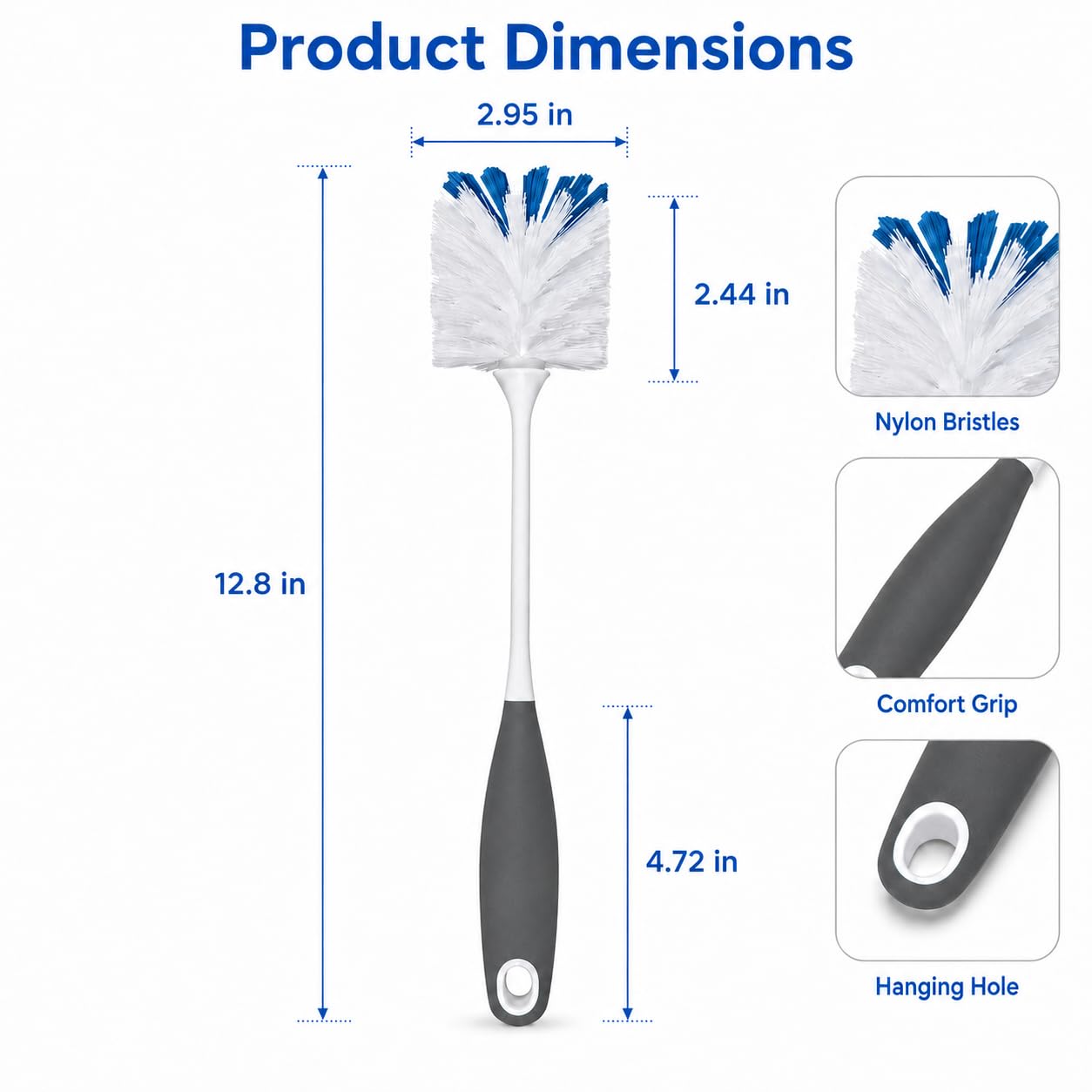 2 Pack Bottle Scrubbing Brushes (2 Count)