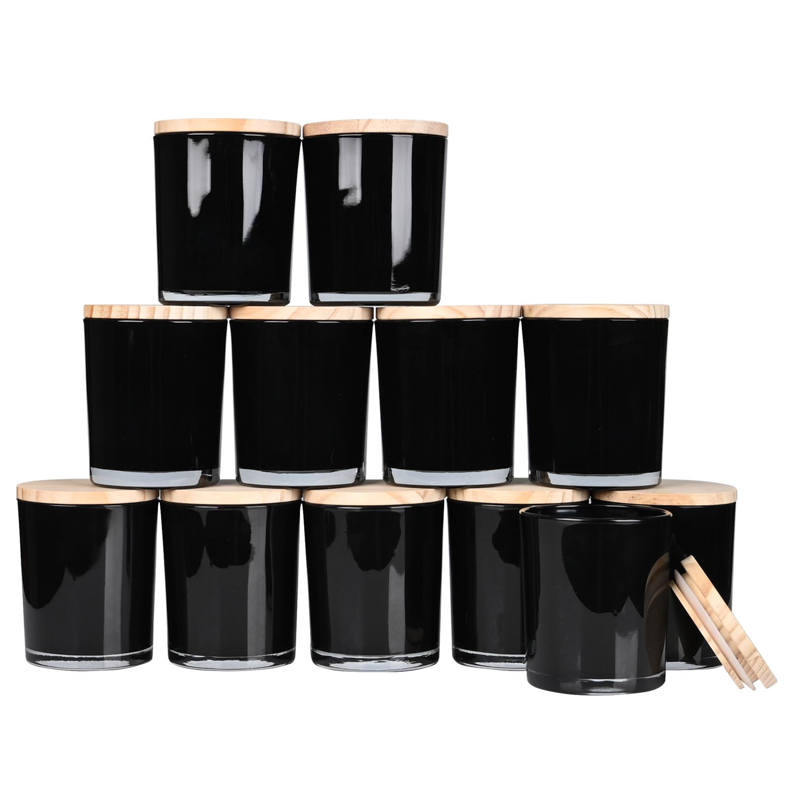 Thick Candle Jars for Making Candles 12 Pcs (12 Count)