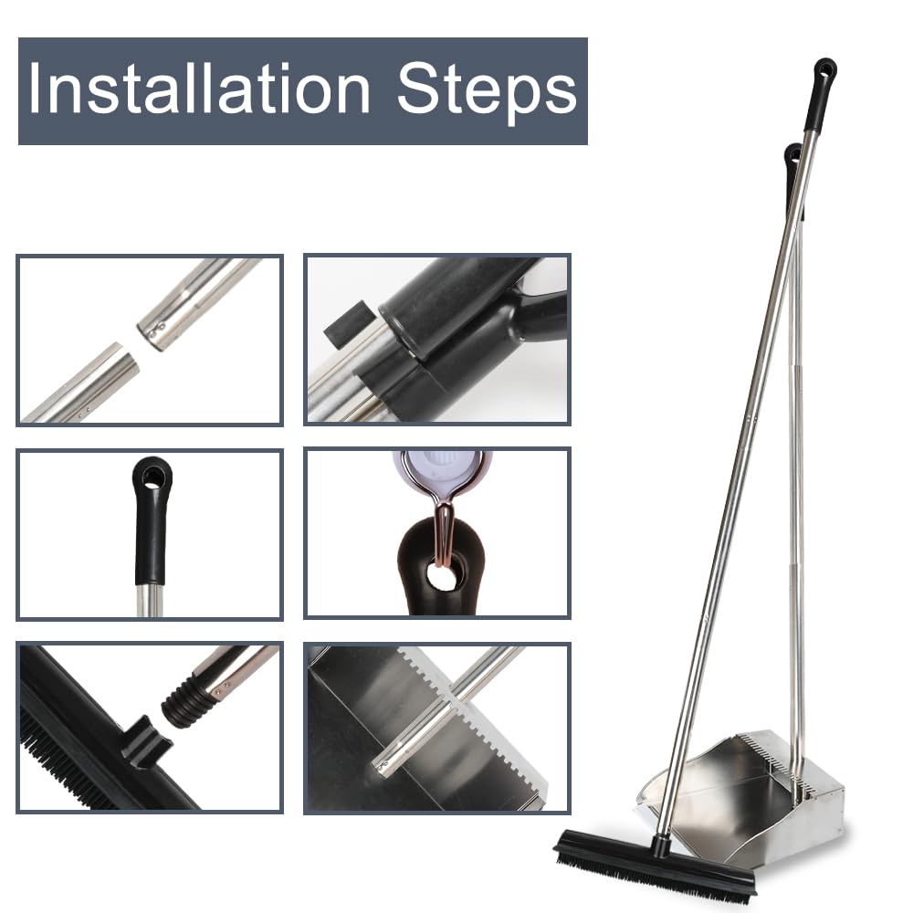 Rubber Broom and Dustpan Set