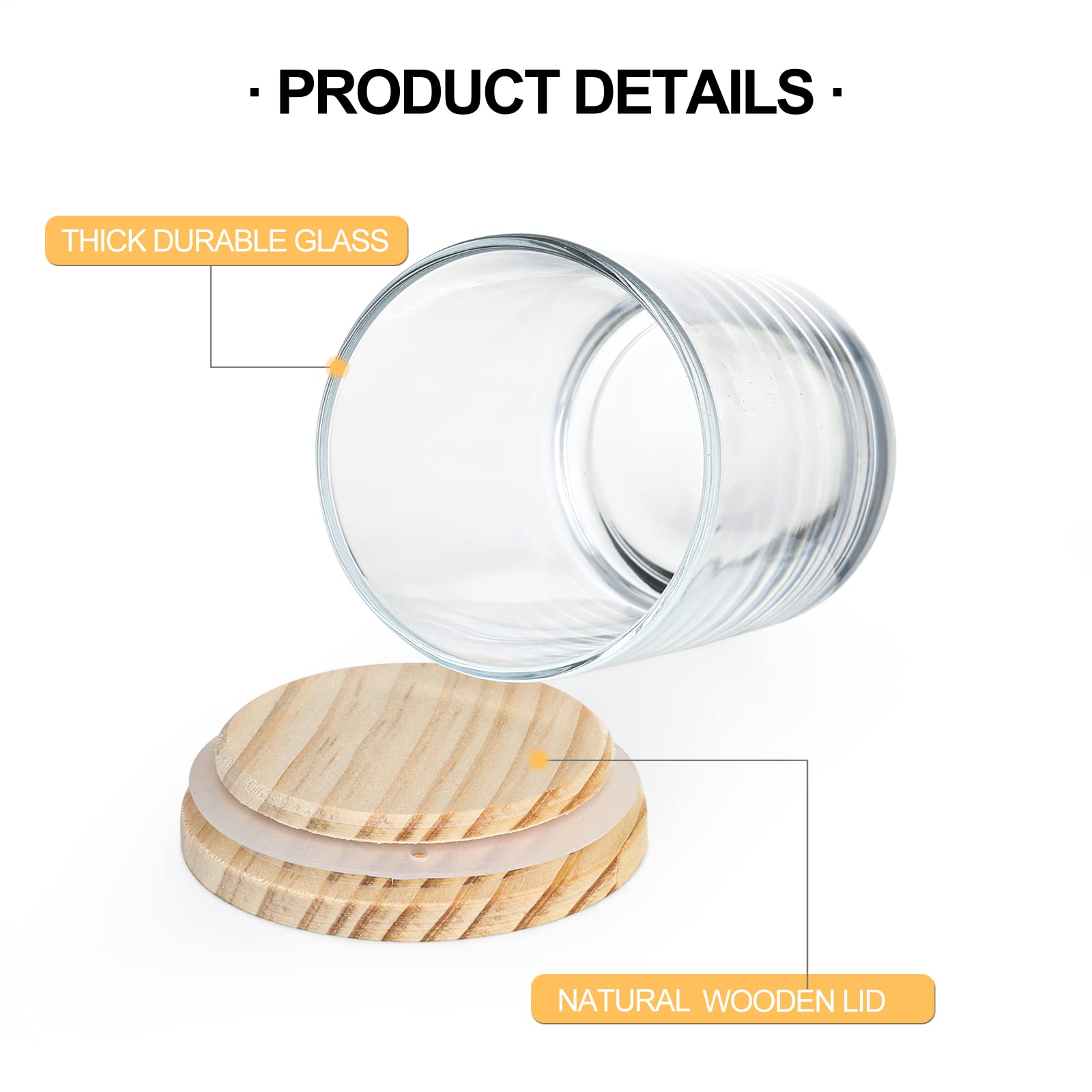 Thick Candle Jars for Making Candles 12 Pcs (12 Count)