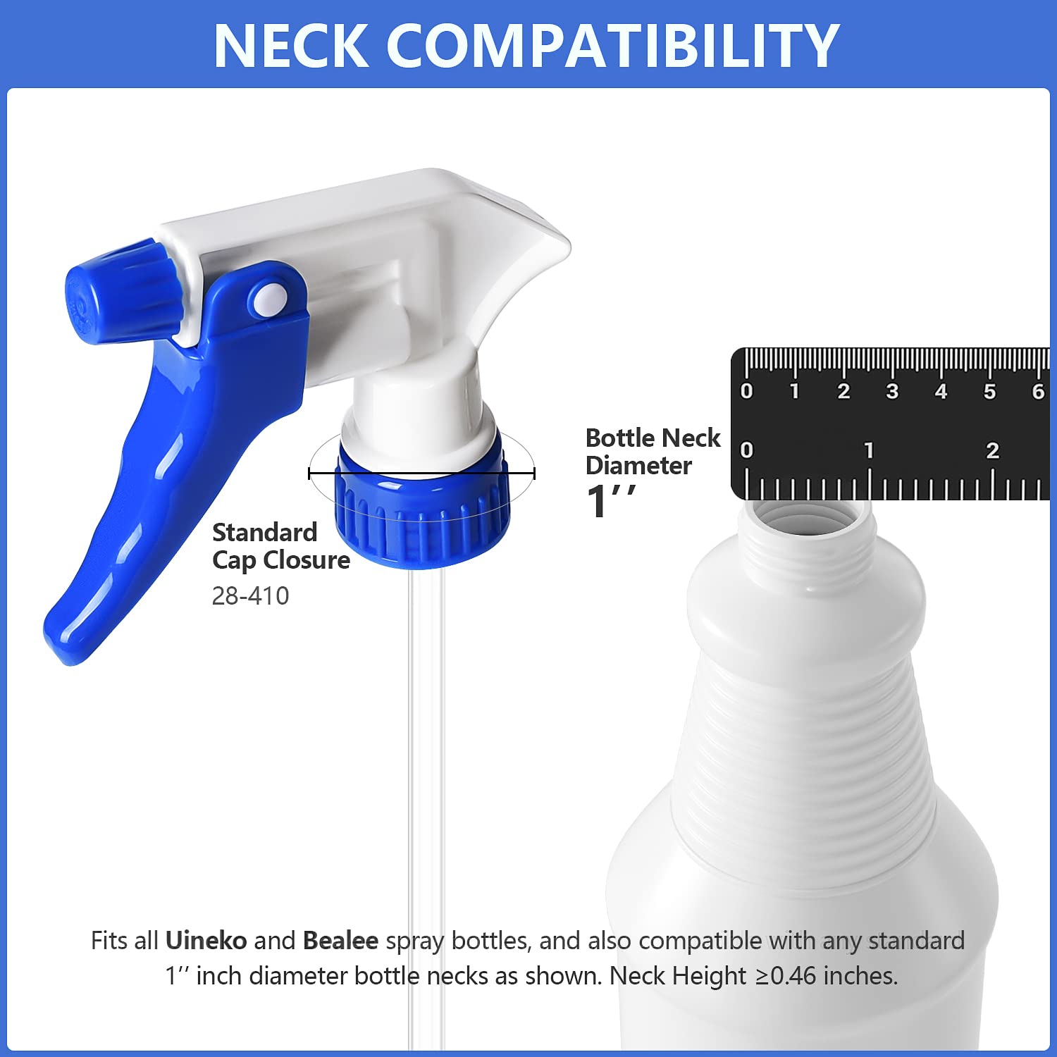 6 Pack Universal Spray Bottle Replacement Nozzle (6 Count)