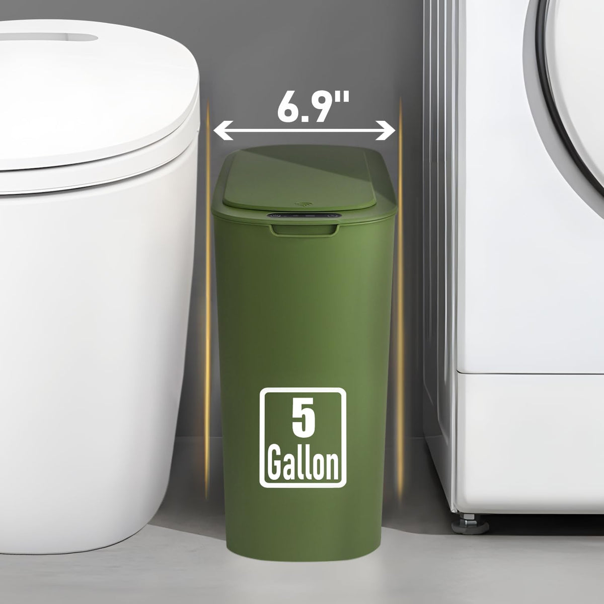 5 Gallon Automatic Bathroom Trash Can with Lid