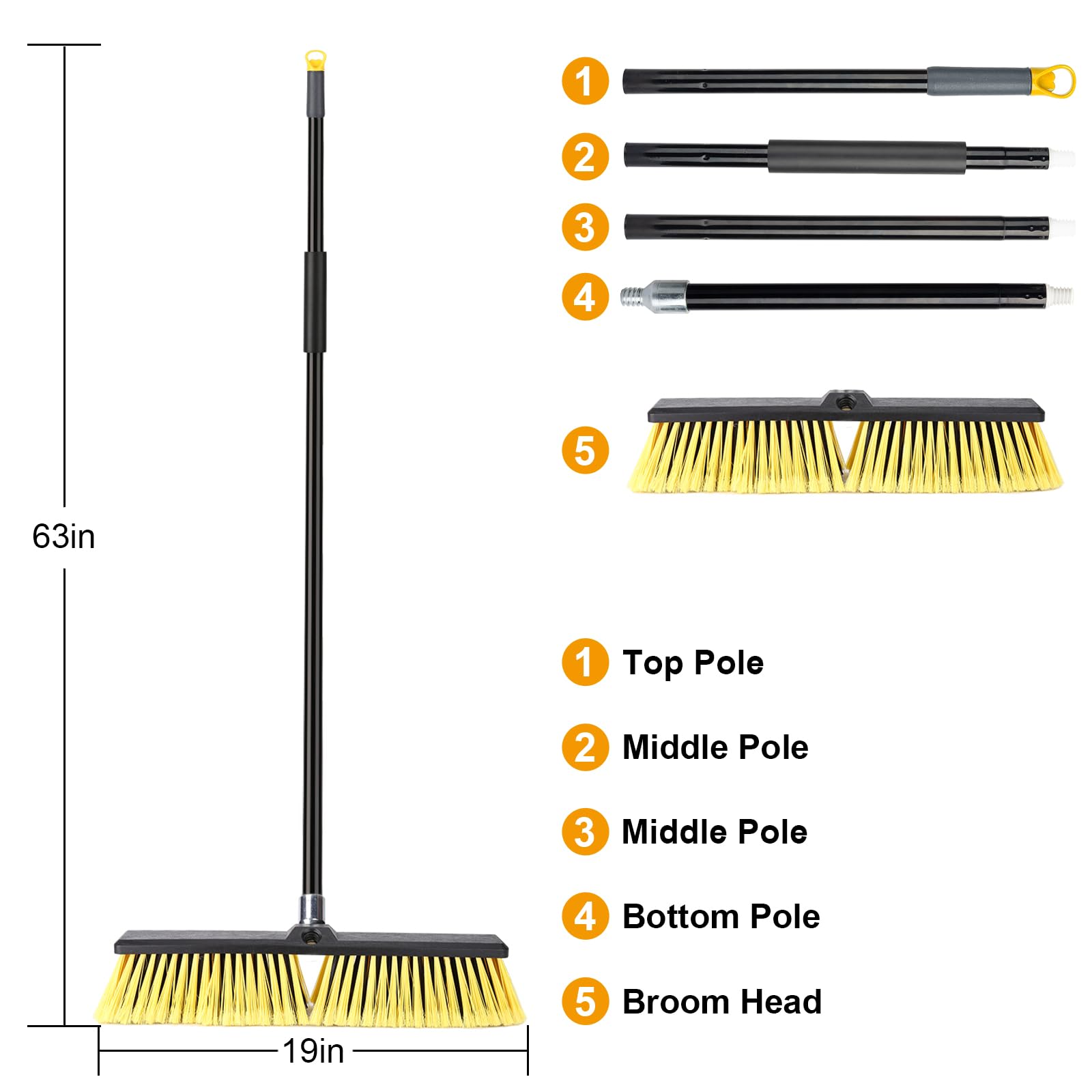18 Inches Push Broom Outdoor