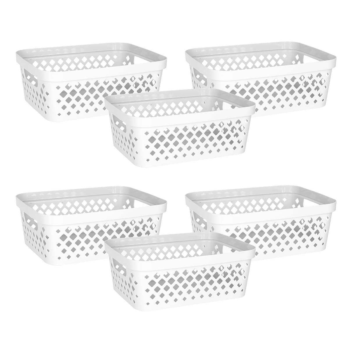 Plastic Storage Basket Set (6 Count)