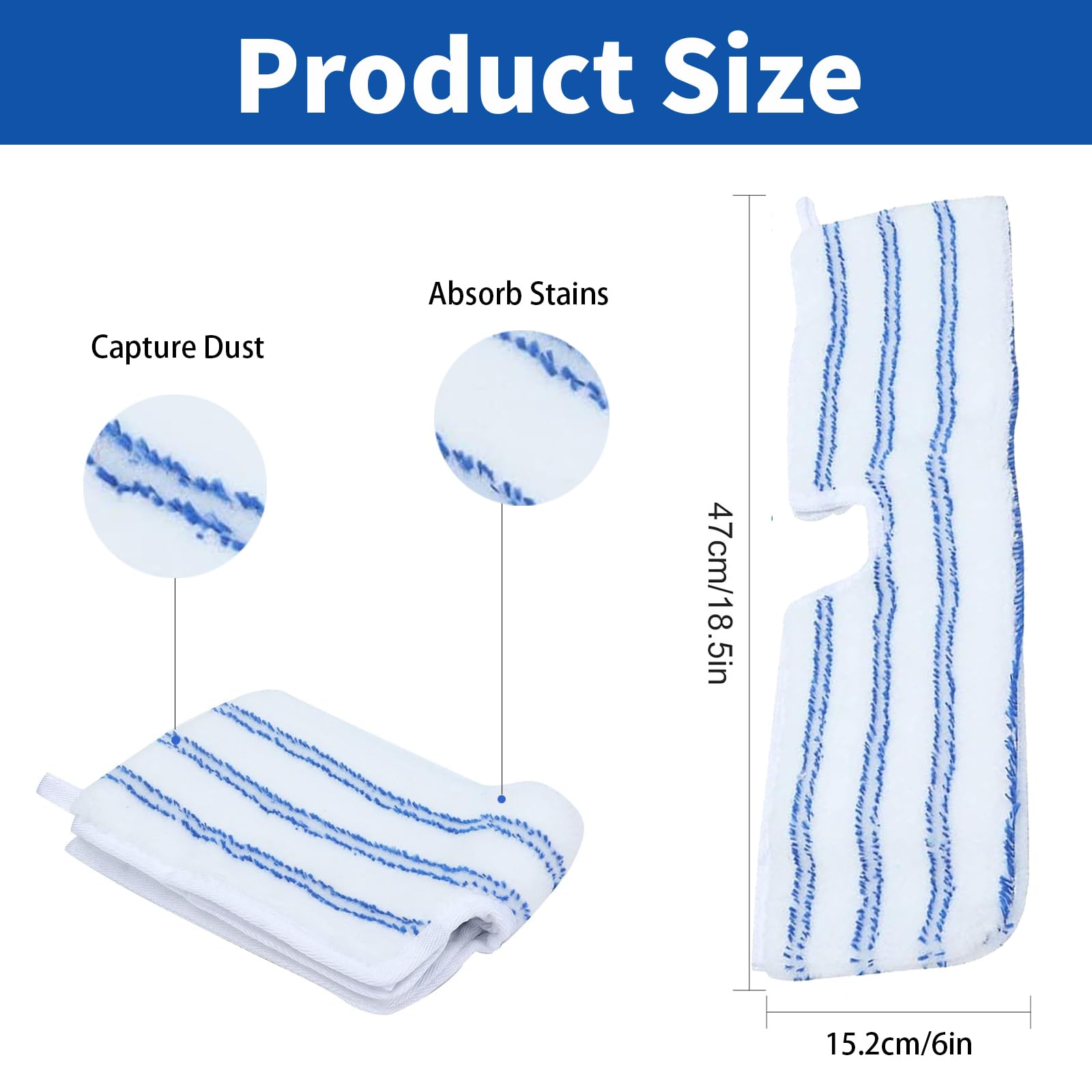 2 Pack Microfiber Mop Replacement Heads Compatible with O (2 Count) - ModHome Supplies