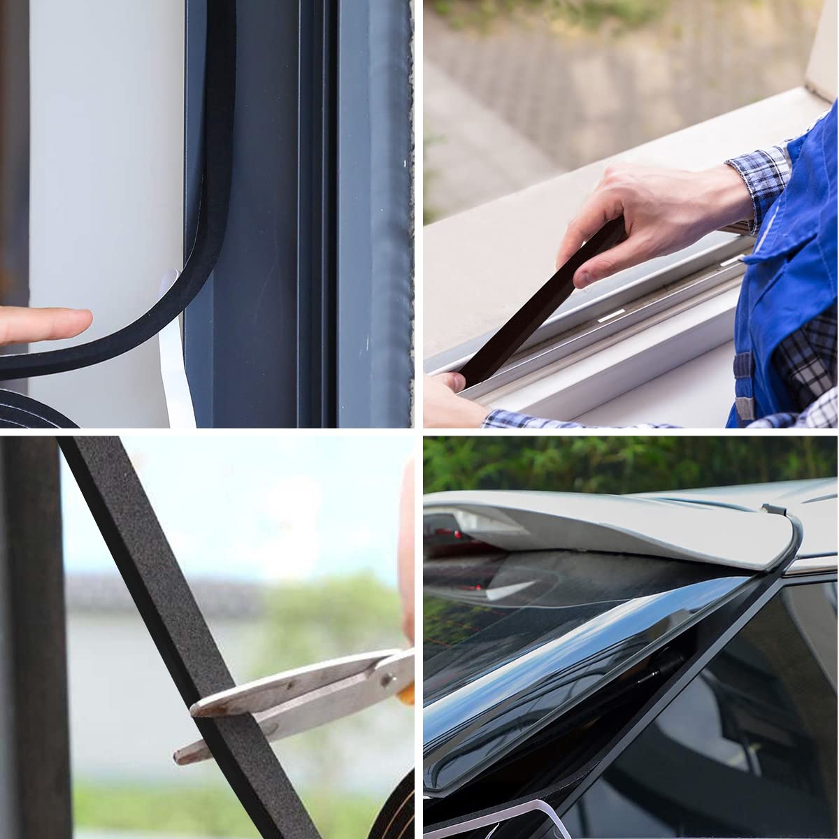 2 Rolls Foam Tape Weather Stripping Door Seal