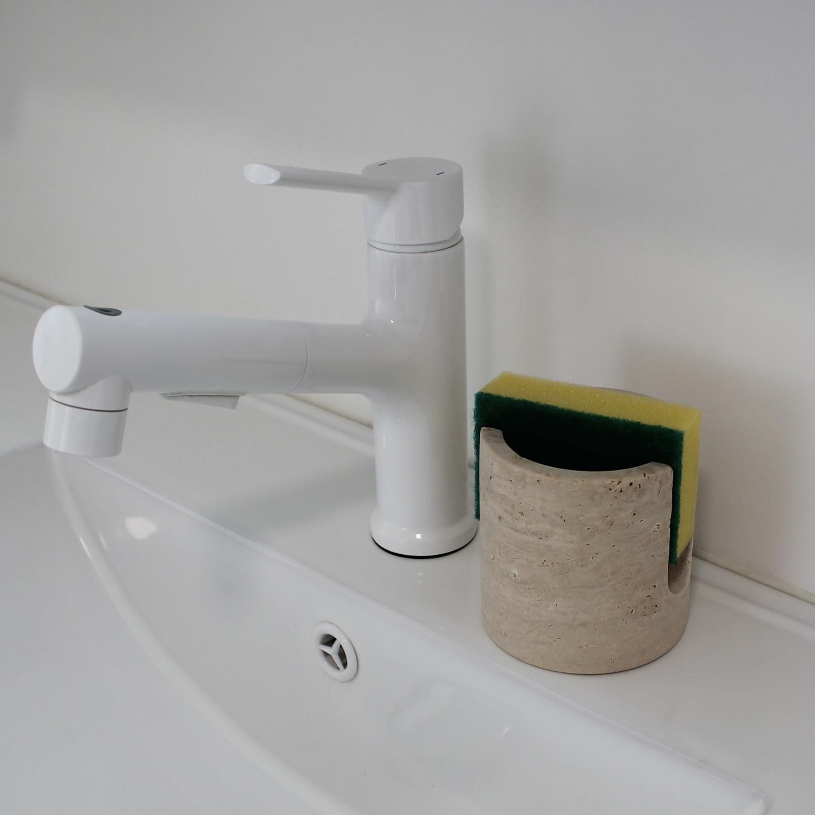 Natural Travertine Marble Sponge Holder for Kitchen Sink