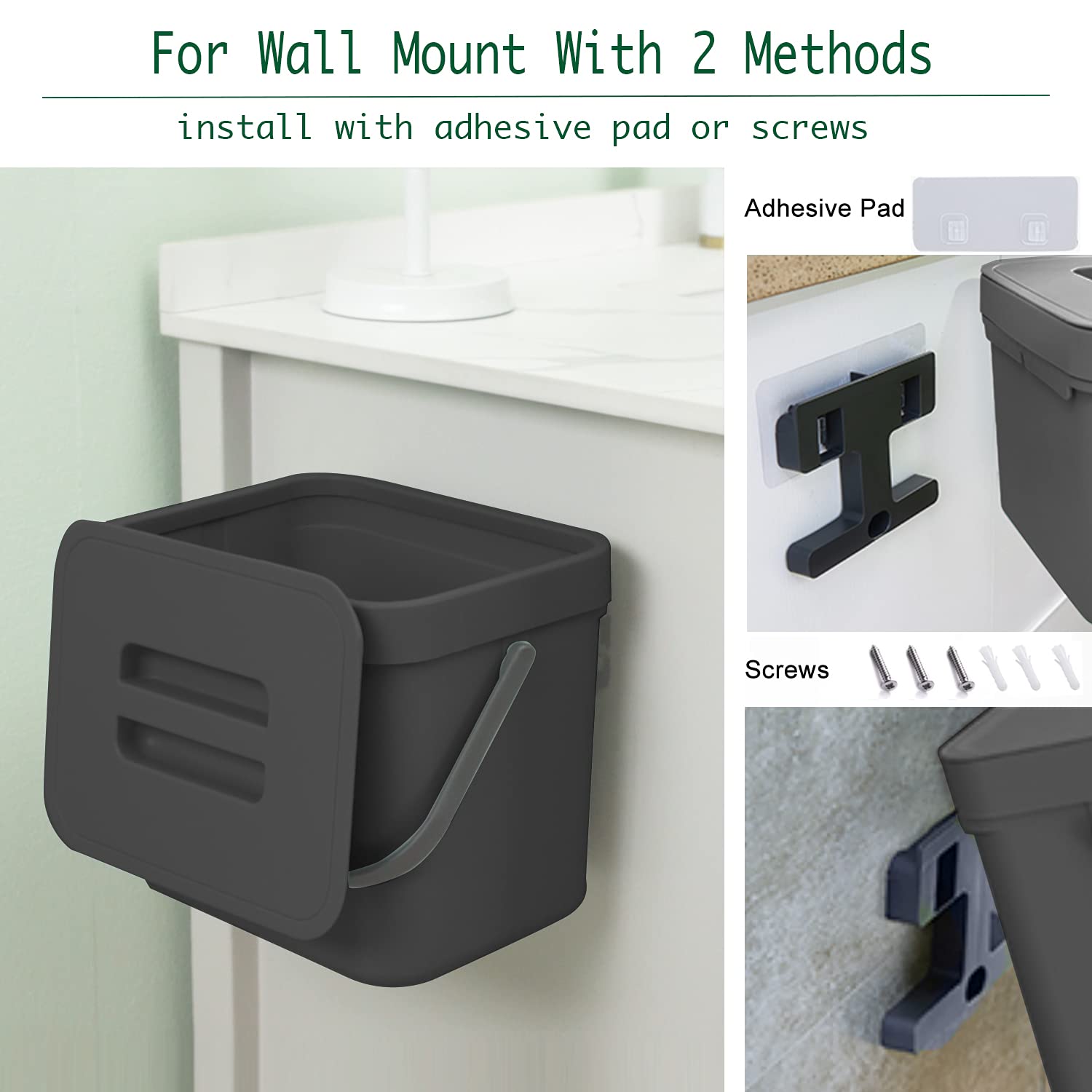Kitchen Trash Can with Lid