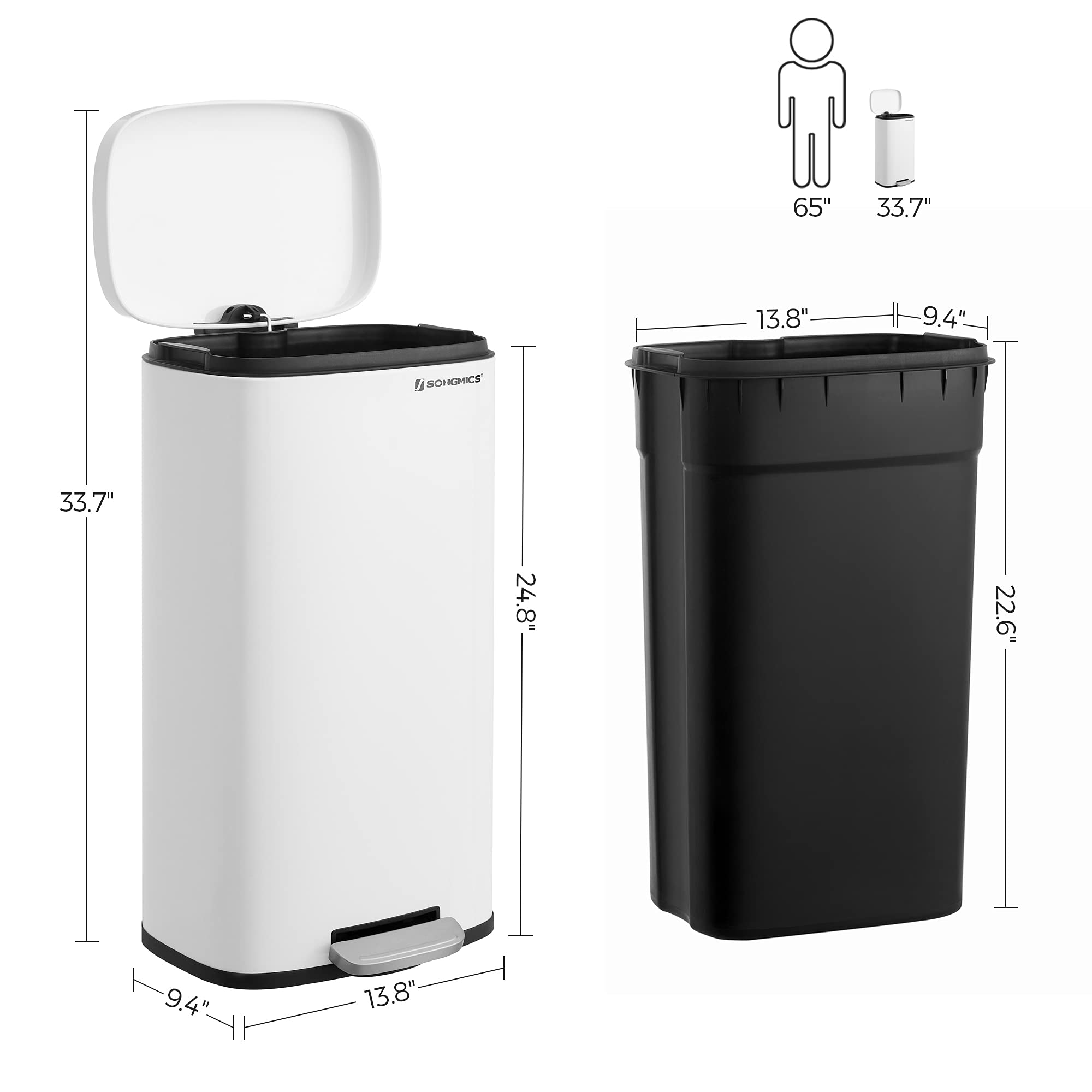 Trash Can with Lid