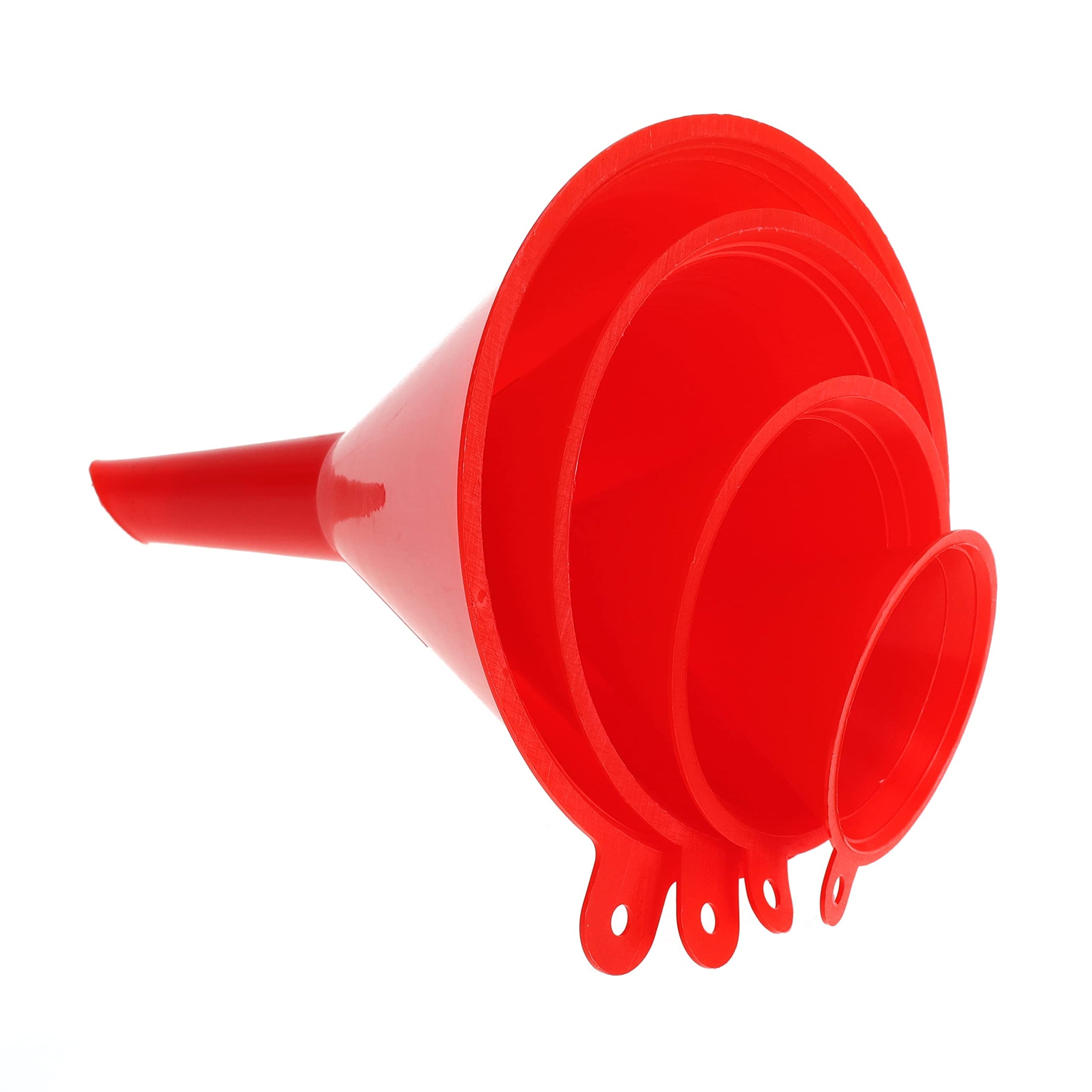 Oil Funnel Plastic Gas Funnels Set Small Funnel Kit for Car Kitchen Use for Filling Bottles Jars Containers and Fluids Mini Small Large (4 Count)