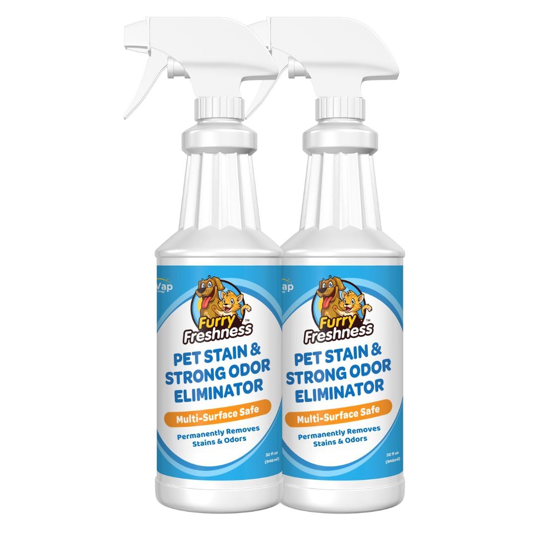 Extra Strength Cat or Dog Pee Stain & Permanent Odor Remover + Smell Eliminator (32 Ounce)