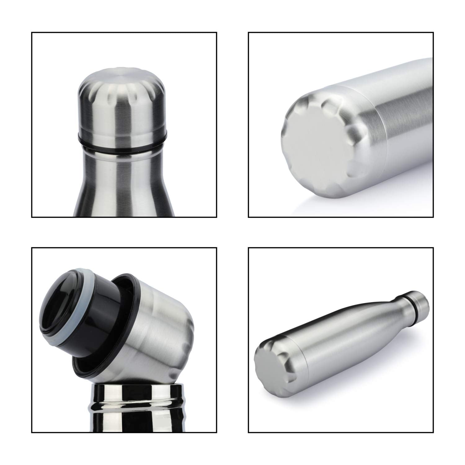 17oz Sport Water Bottle 8 Pack Vacuum Insulated Stainless Steel Leak (8 Count)