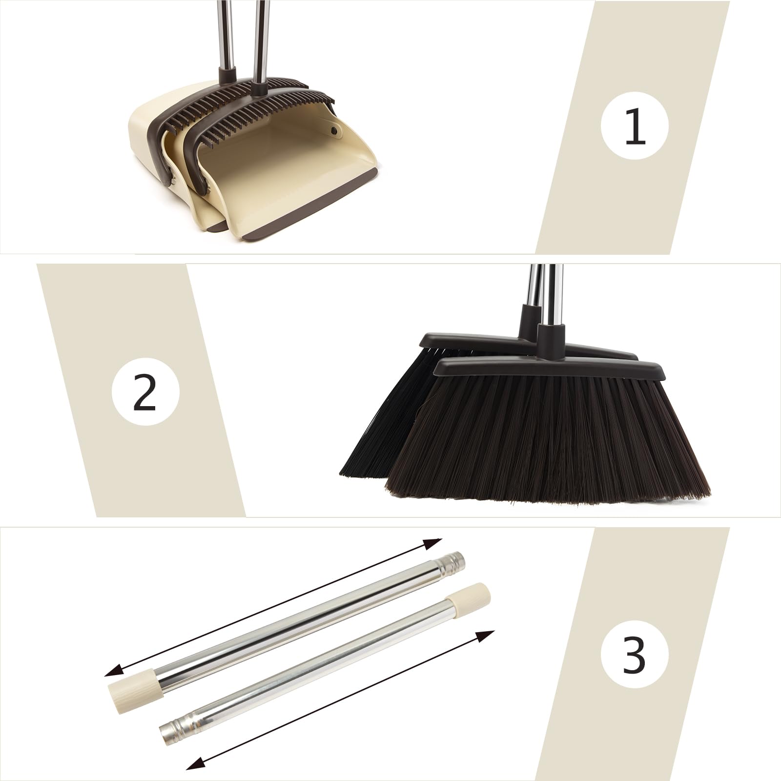 Broom and Dustpan Combo Set