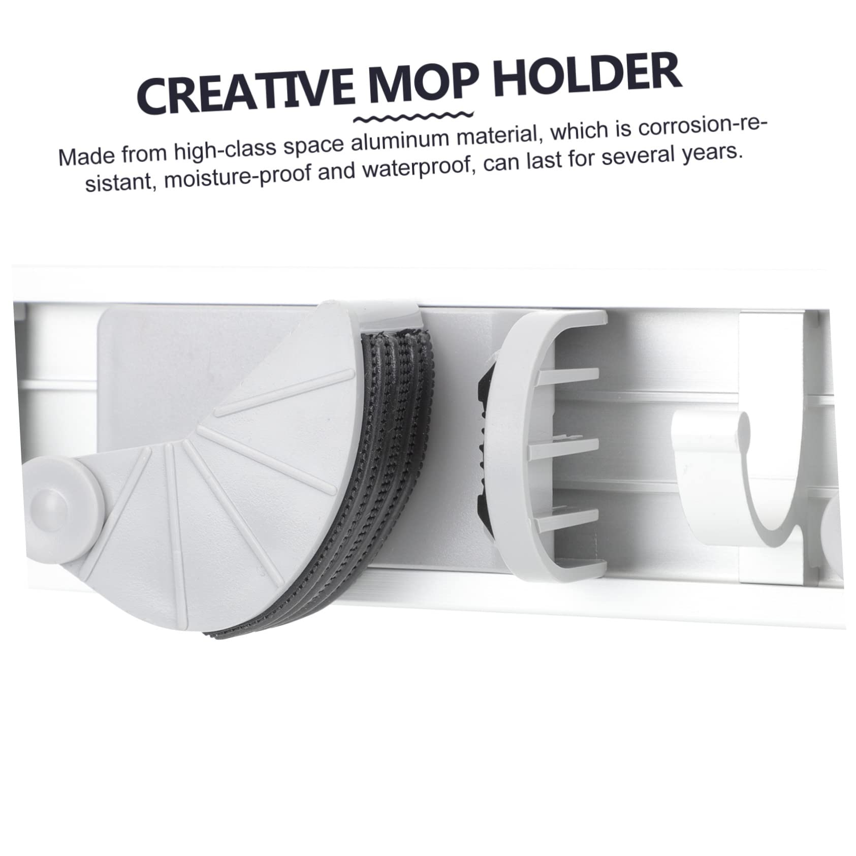 Aluminum Mop Hook Broom Organizer Wall Mount Broom Gripper for Garden Kitchen