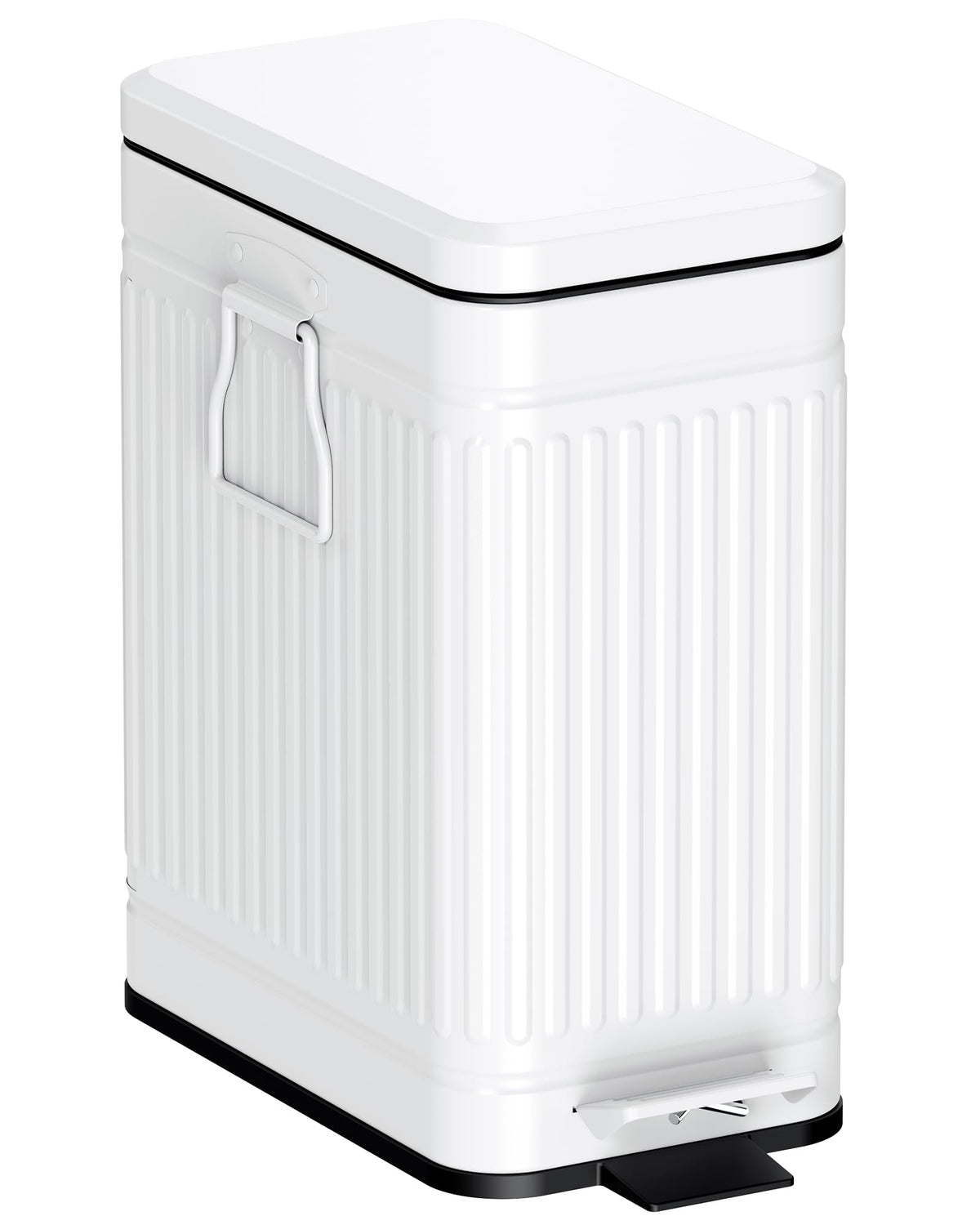 Small Bathroom Trash Can with Lid Soft Close