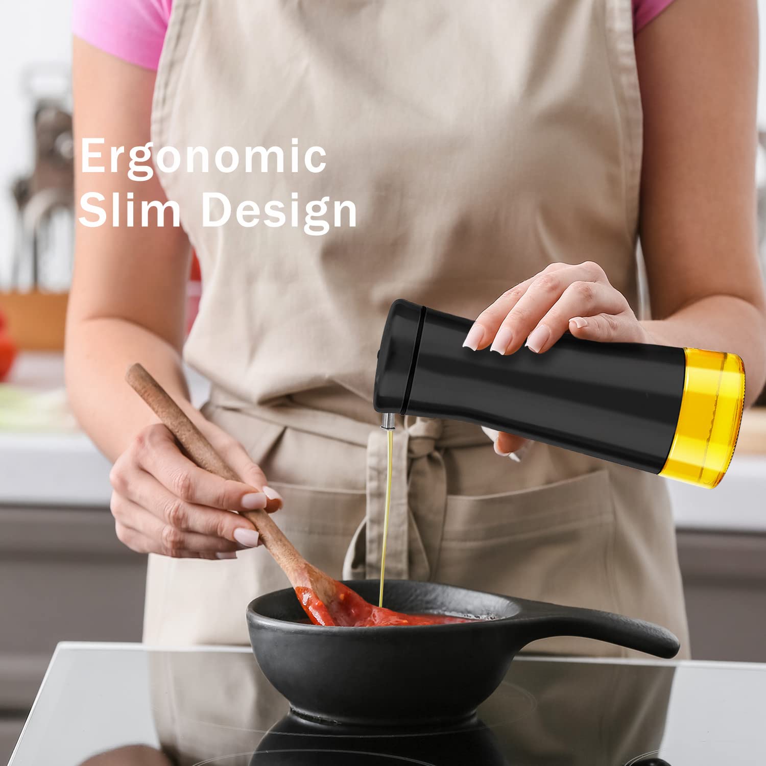 Black Oil And Vinegar Dispenser Set (2 Count)