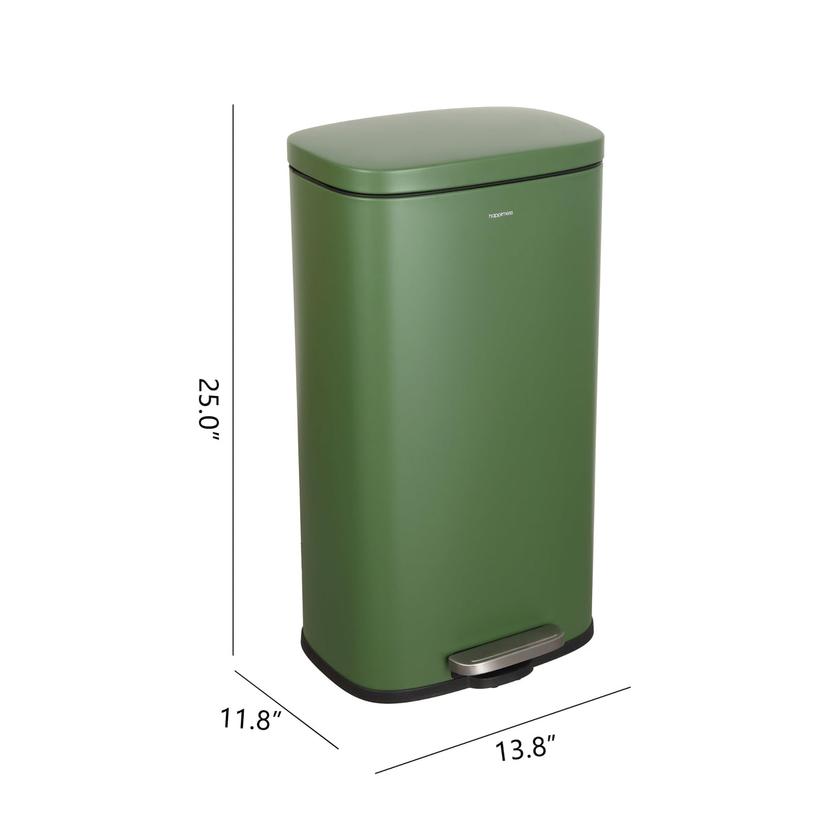 Curtis 8 Gal Step Trash Can Soft Close 25"