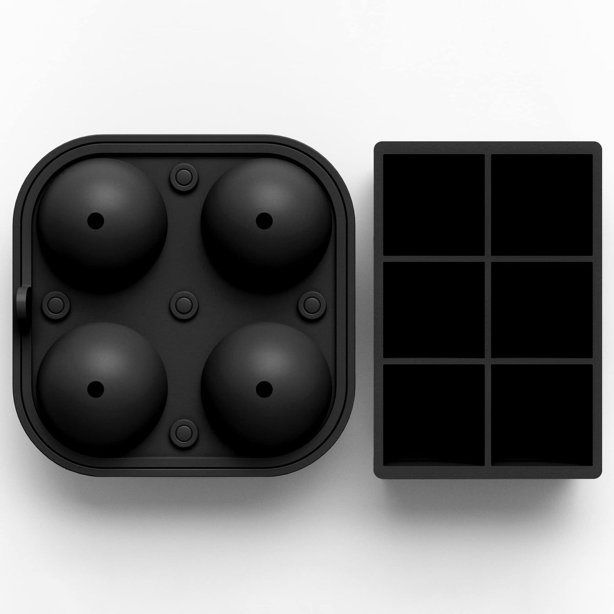 Ball Ice Cube Tray and Big Cube Molds for Whiskey (2 Count)