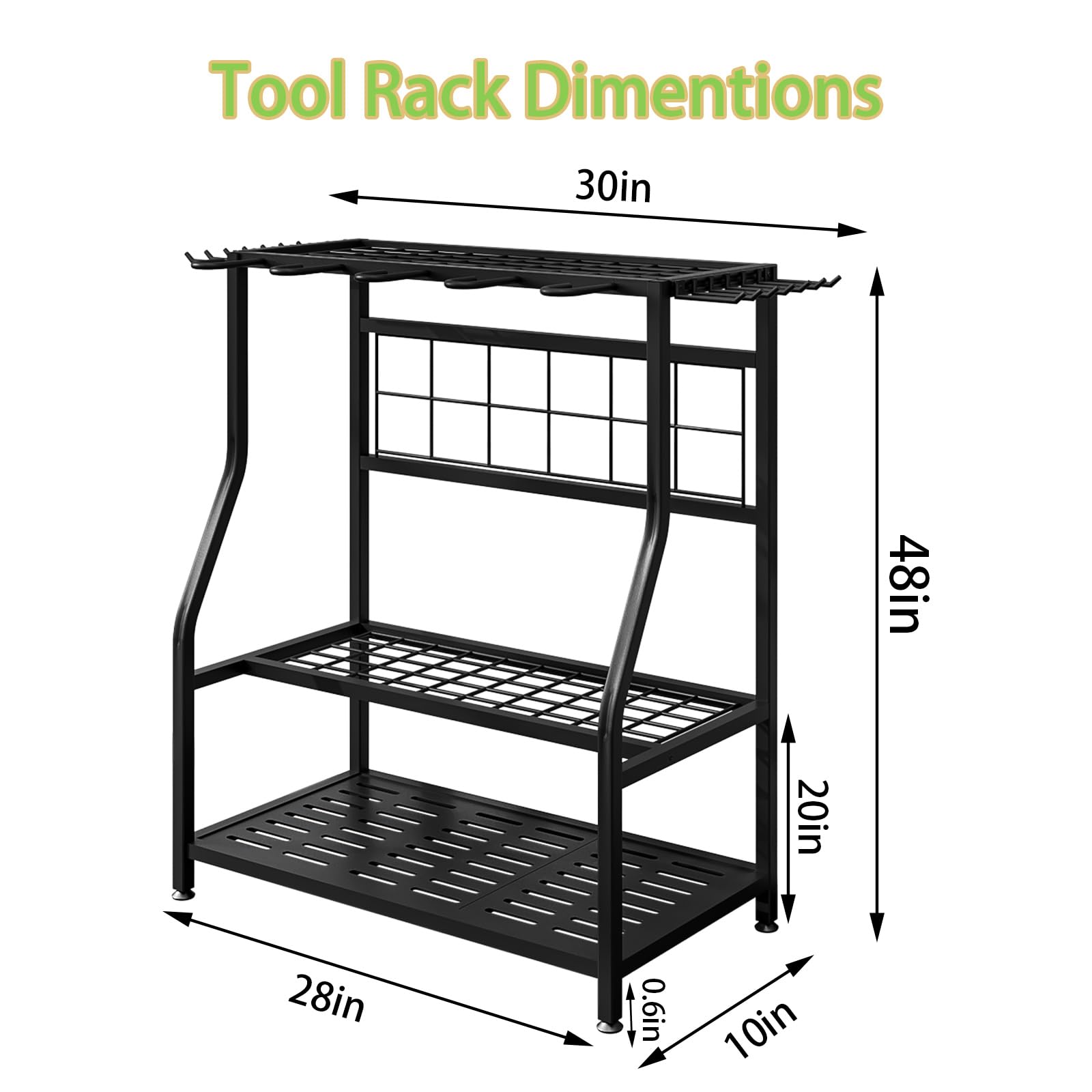 Garden Tool Organizer Yard Tool Tower Rack Shed Organization