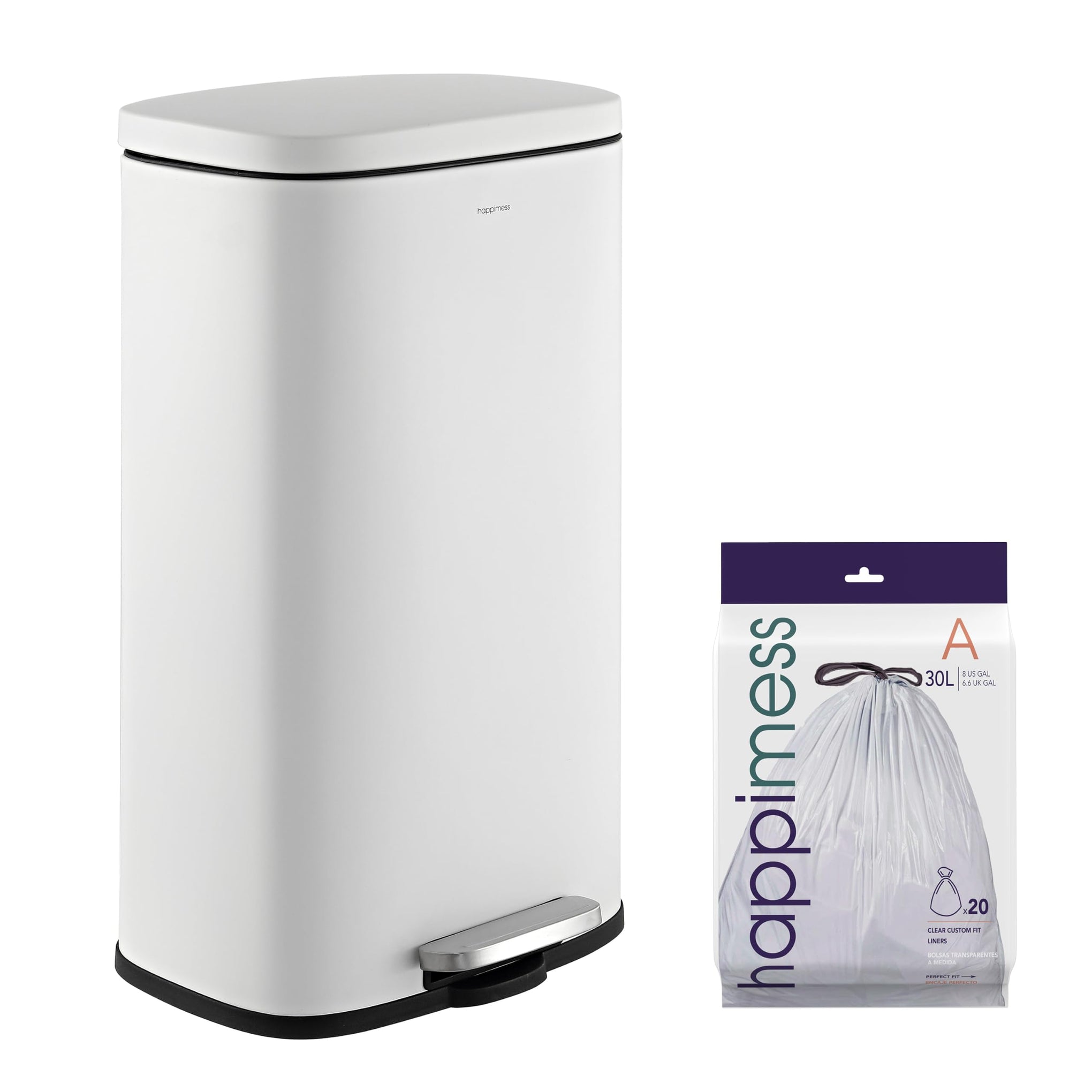 Curtis 8 Gal Step Trash Can Soft Close 25"