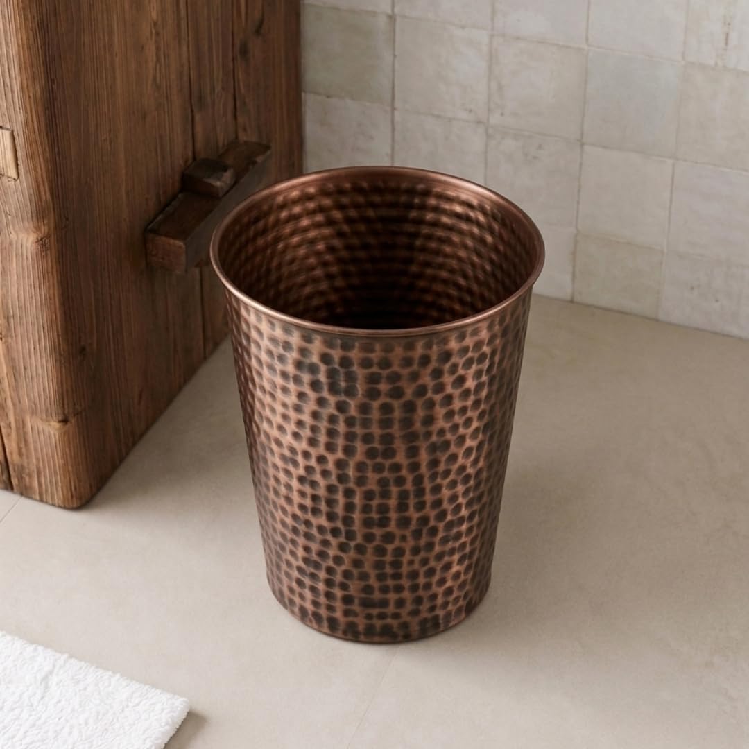 Metal Bathroom Trash Can