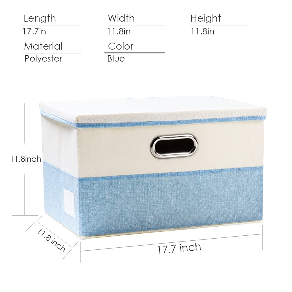 Large Foldable Storage Boxes with Lids [3 (3 Count)
