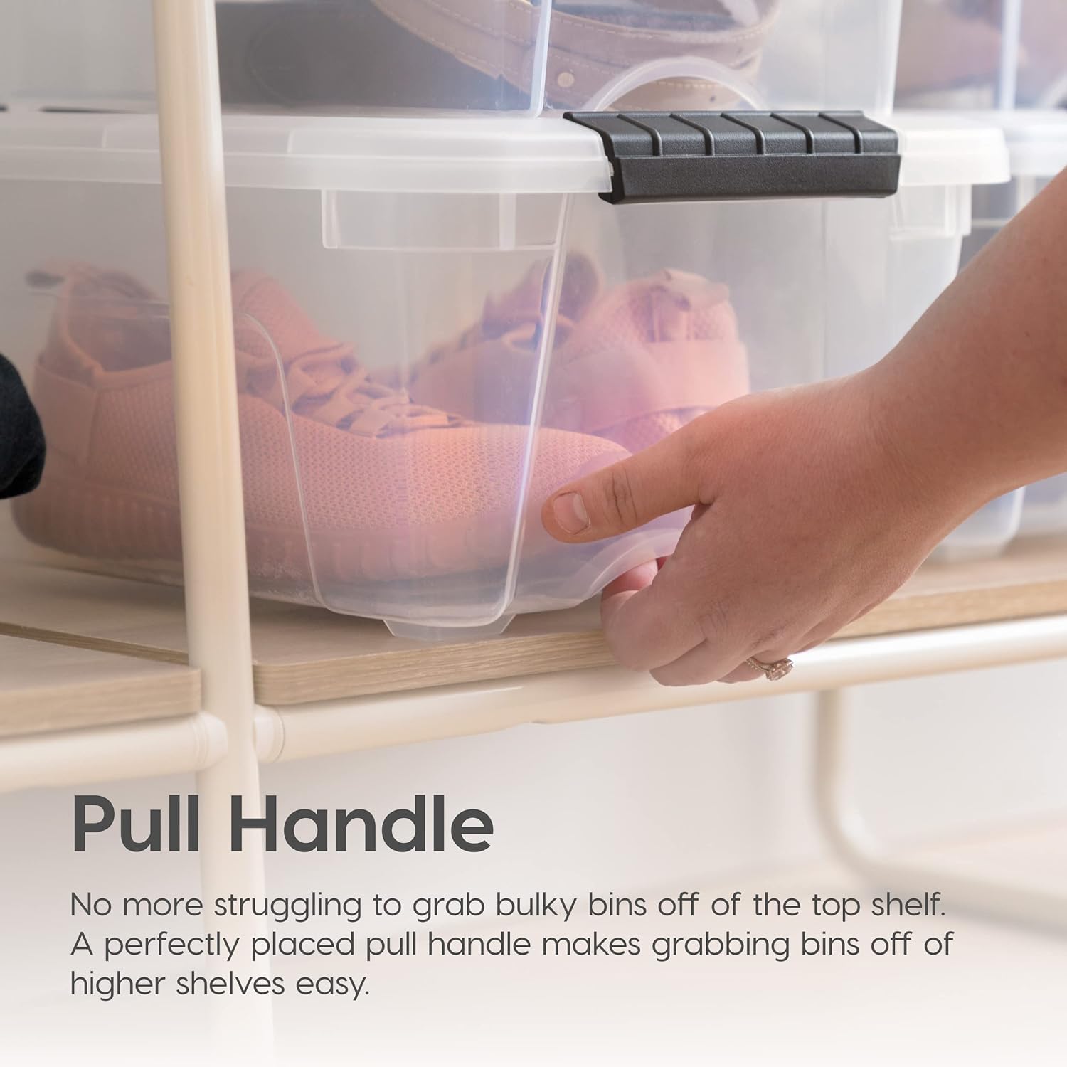 4 Pack 32 Quart Storage Bins with Lids (4 Count)