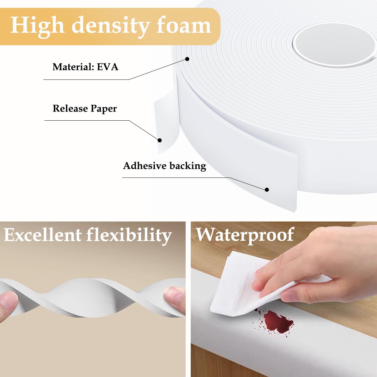 Weather Stripping Door Seal White (33 Foot)