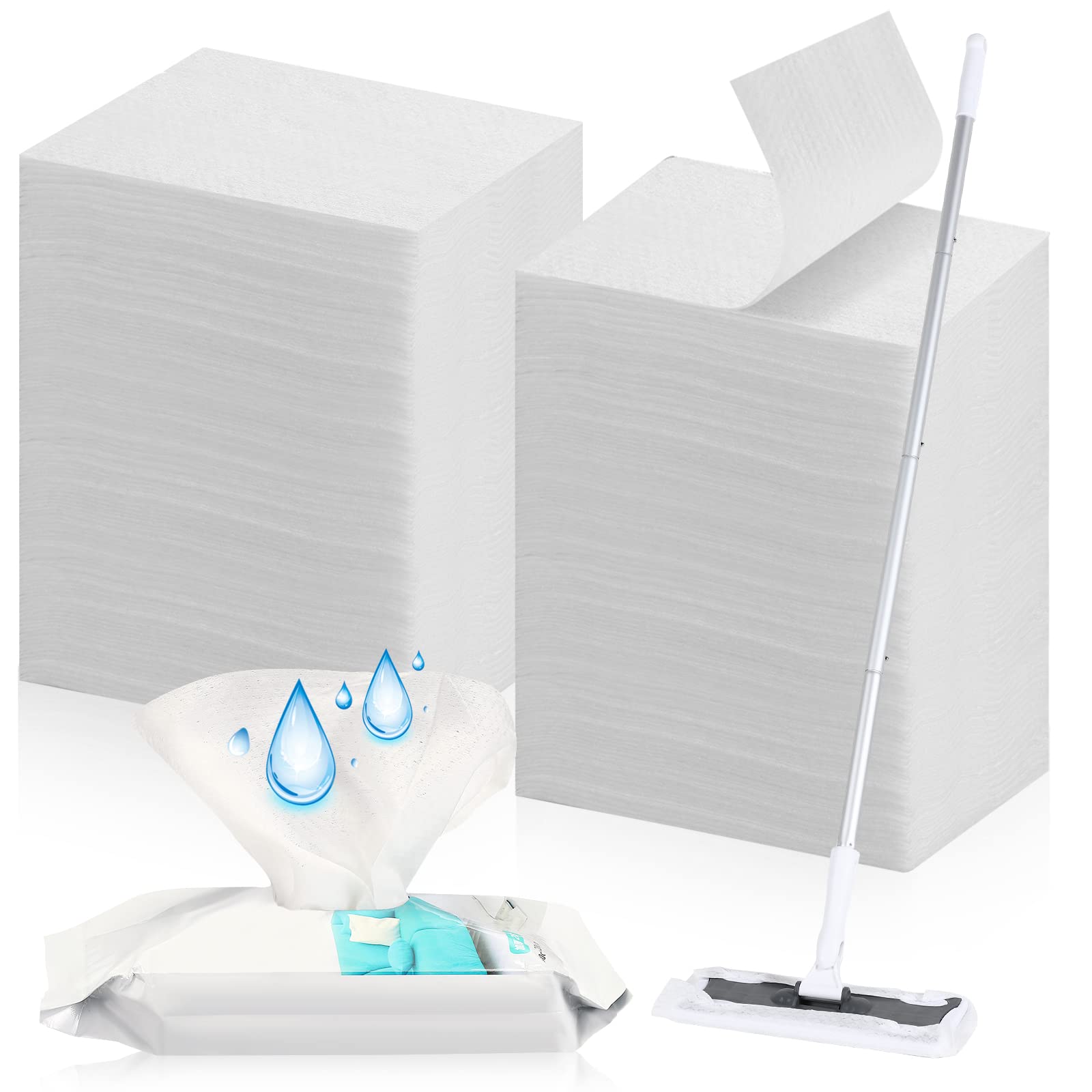 Wet Mop Pads Refills for Floor Cleaning Sweeper Wet Refills Disposable Moist Mopping Cloth Wipes for Wood Hardwood Tile (300 Count) - ModHome Supplies