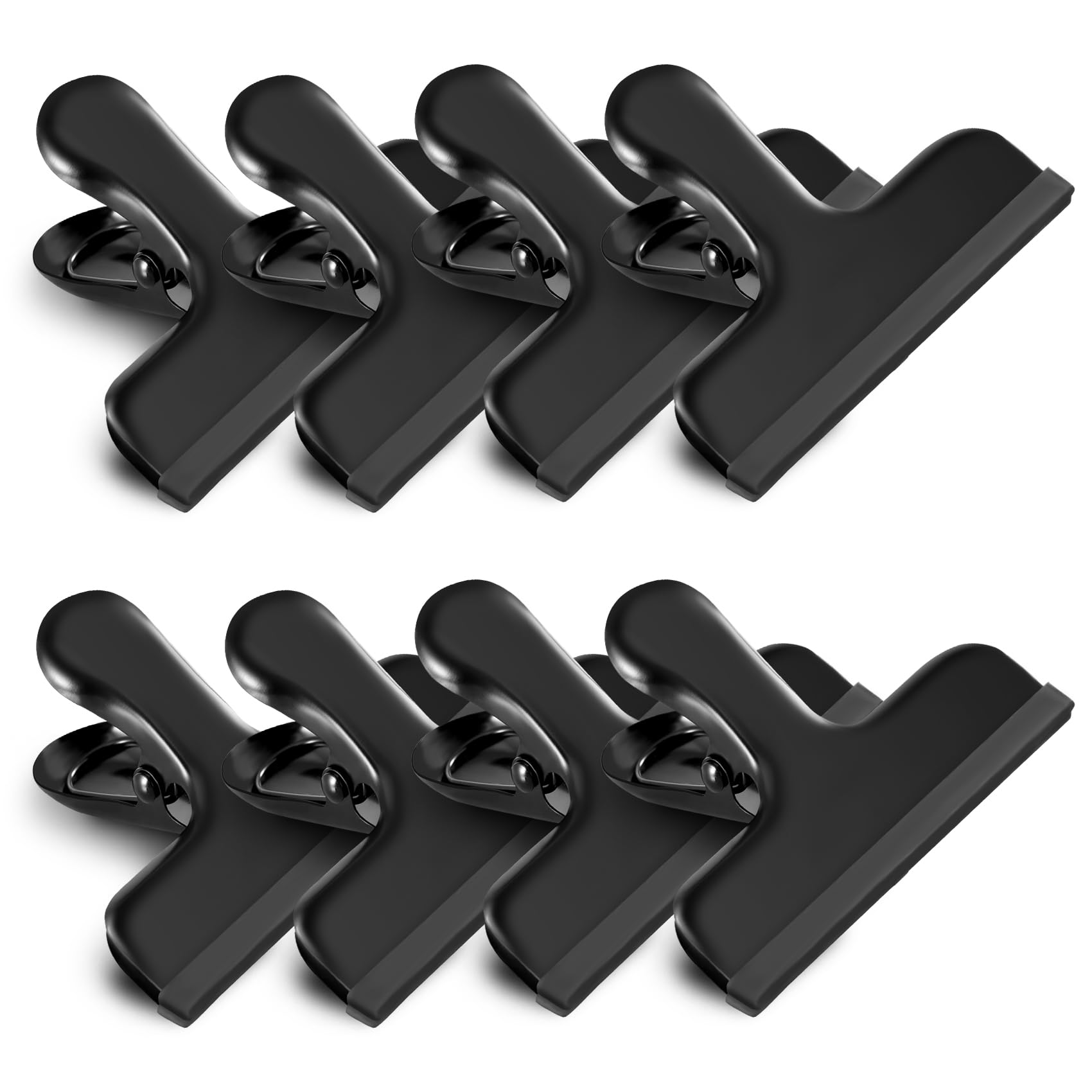 8 Pack Stainless Steel Chip Bag Clips Covered with Silicone (8 Count)