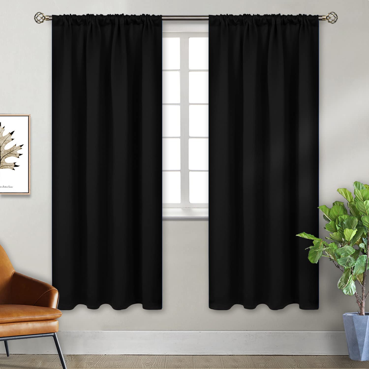 72 Inches Long Blackout Curtains for Bedroom (2 Count)