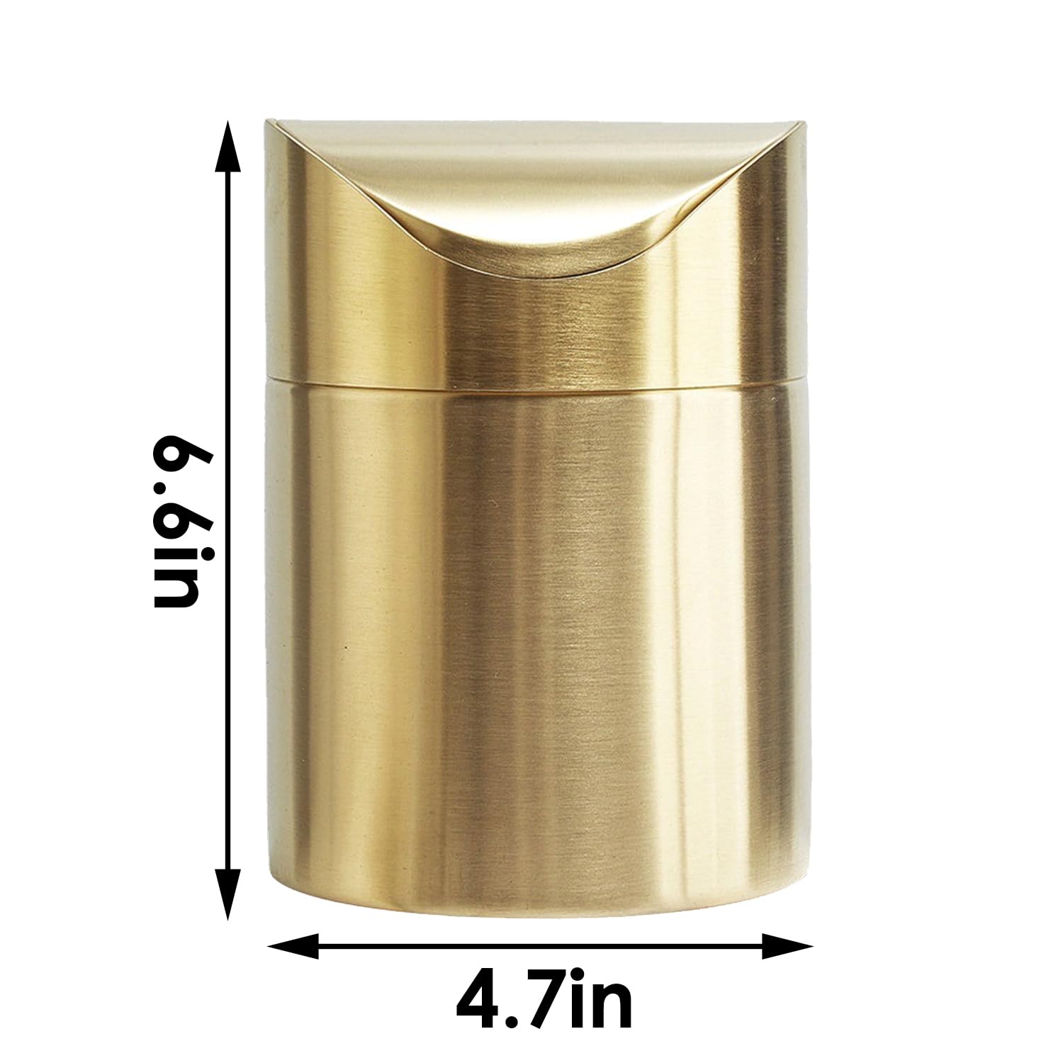 Stainless Steel Trash Can with Swing Lid