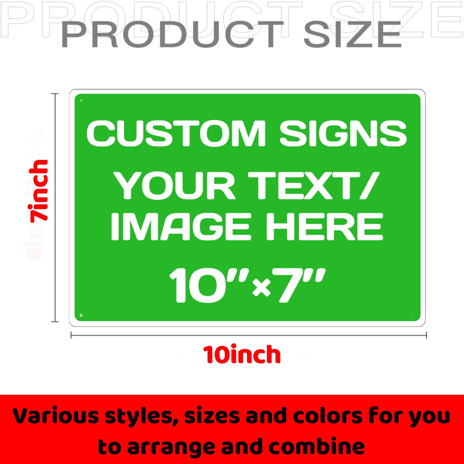 Personalized Aluminum Metal Signs