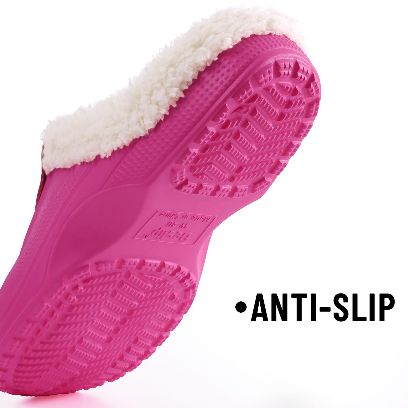 Fur Lined Clogs for Women & Men Fuzzy Slippers with Memory Foam