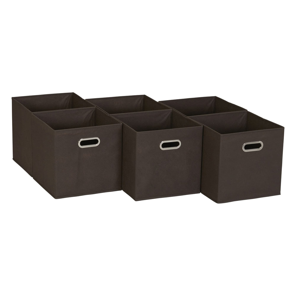 Fabric Storage Bins in Strong Poly‑Woven Fabric with Sturdy Chipboard Sides