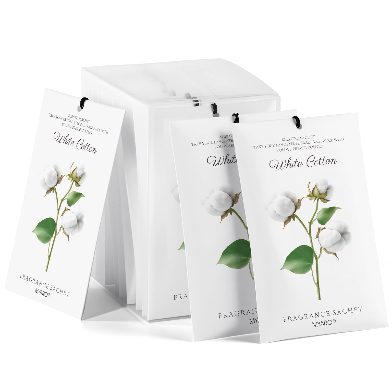 12 Pack White Cotton Scented Sachets (12 Count)