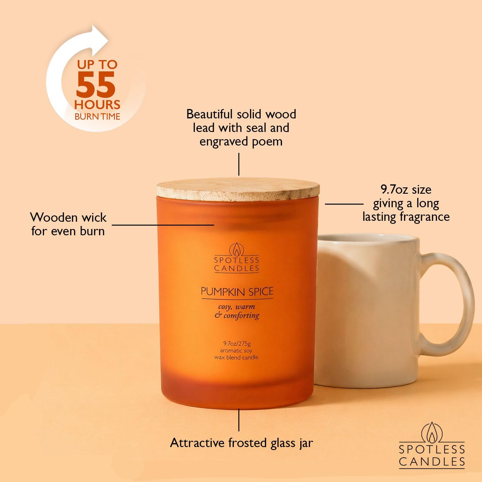 Pumpkin Spice Candle; 9.7 oz