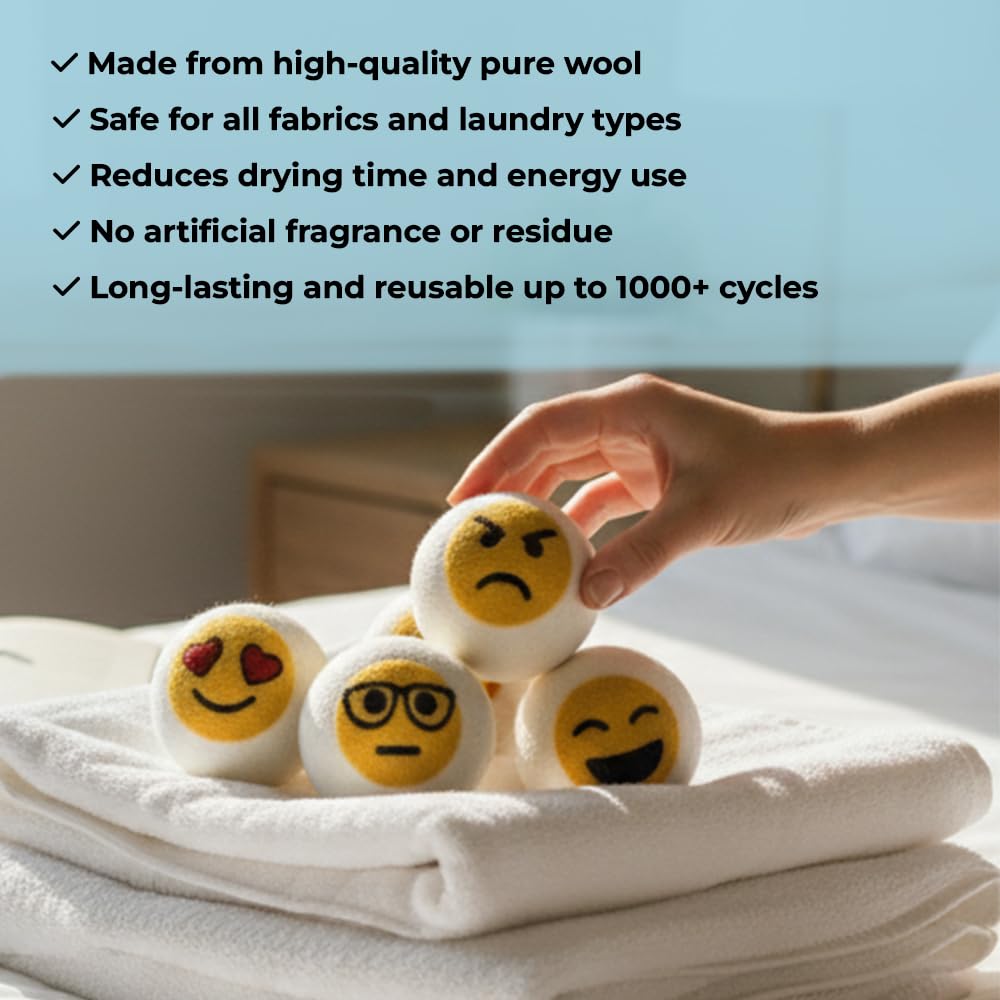 Quality Wool Dryer Balls (6 Count)