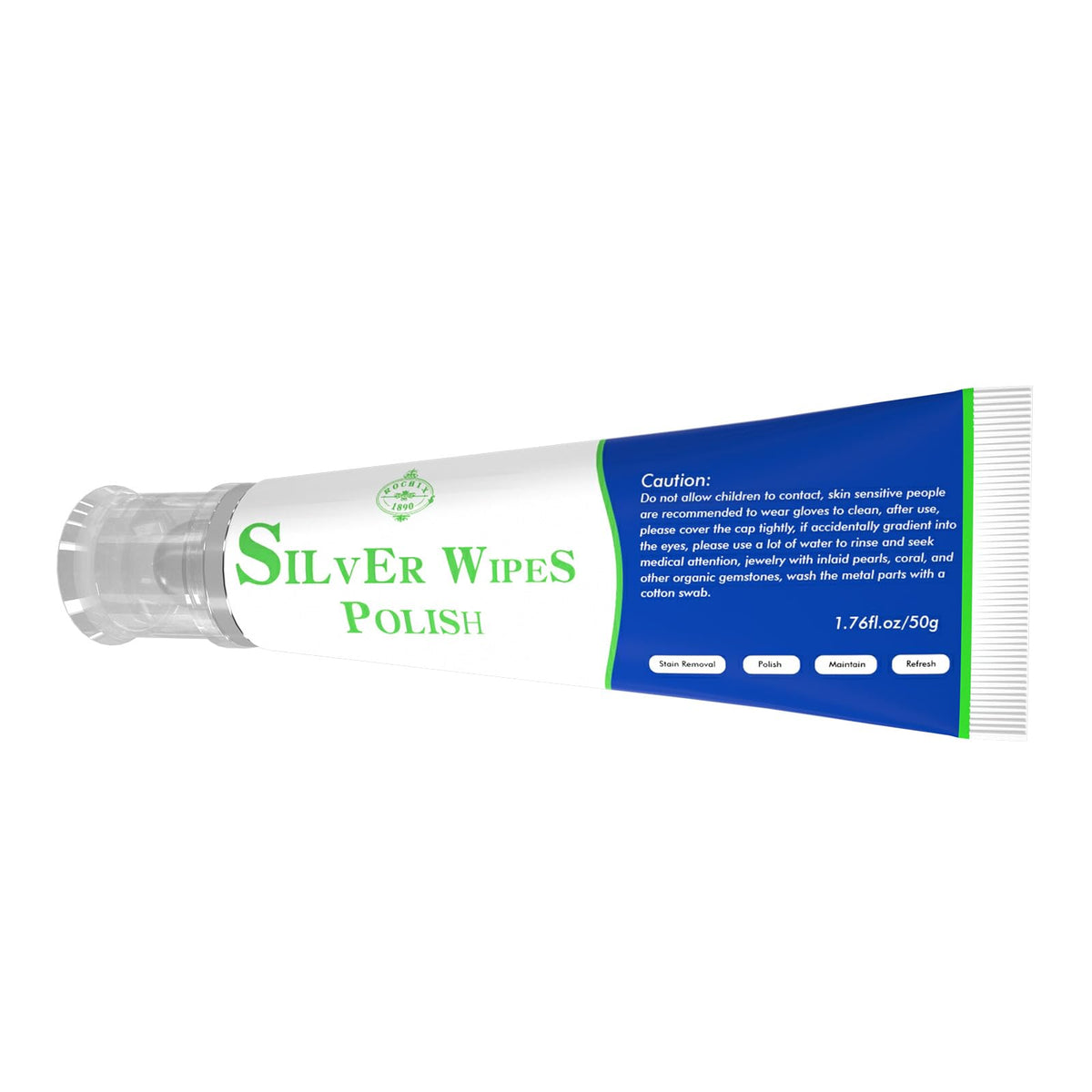 Silver Wipe Polish Cleaner Removes Surface Oxidation Tarnish from Sterling Silver