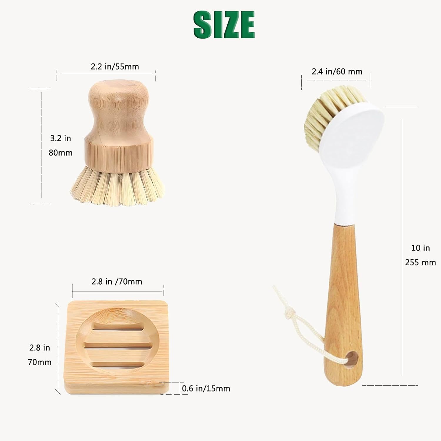 Wooden Dish Brush (2 Count)