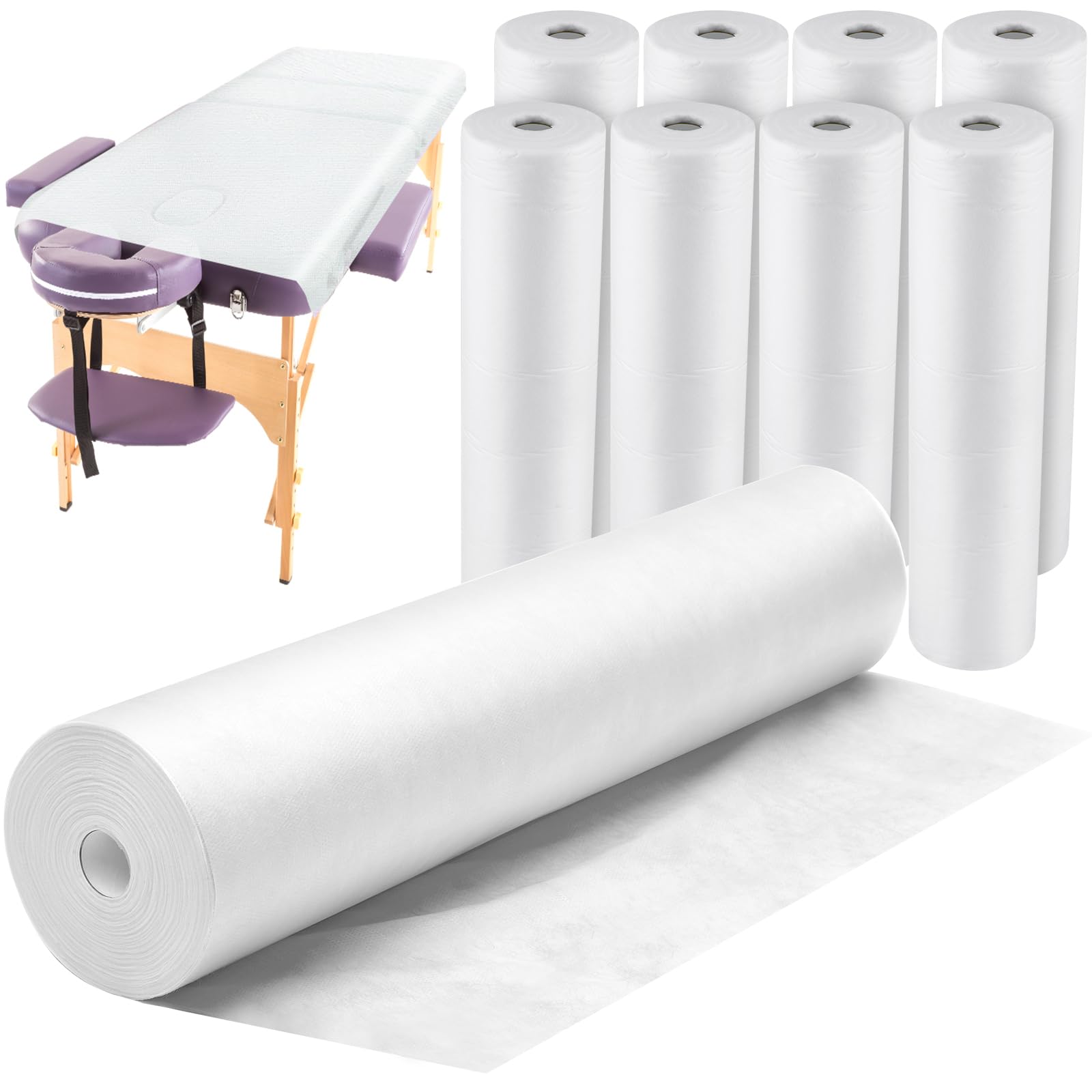 8 Rolls Disposable Massage Table Sheets (8 Count)