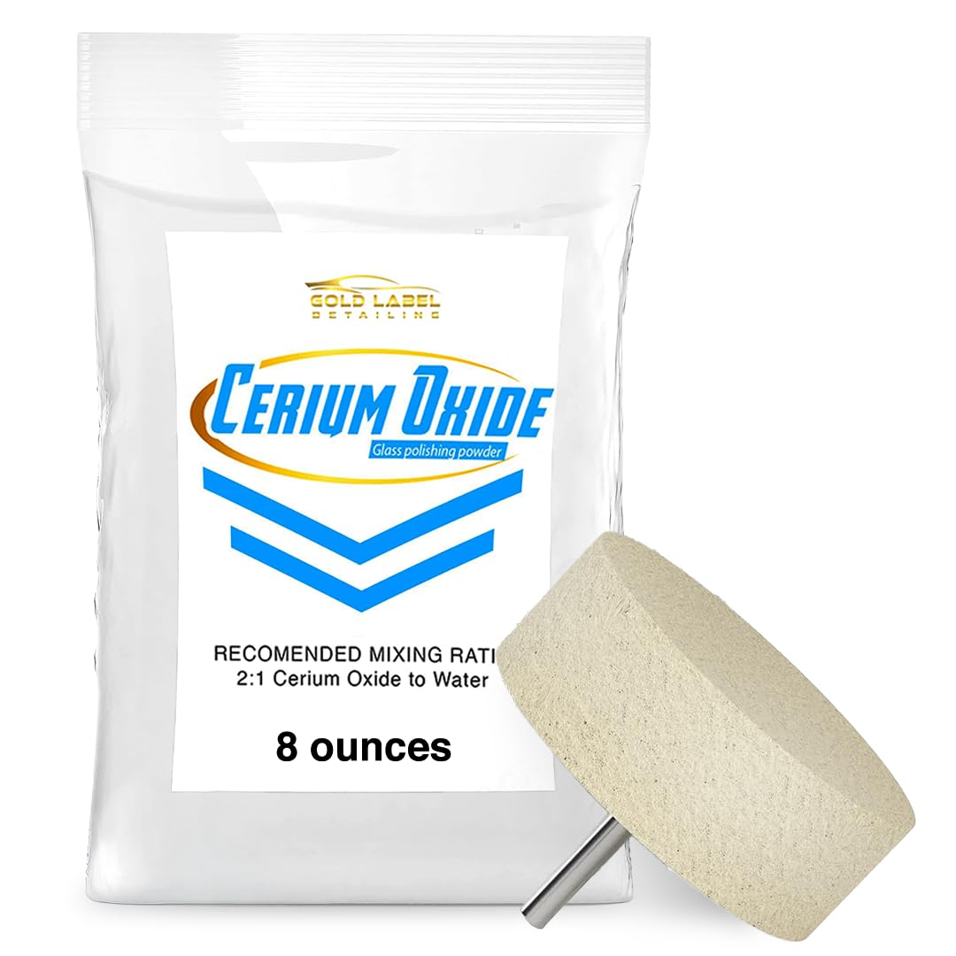 Optical Grade Cerium Oxide 8oz Glass Repair Powder (8 Ounce)