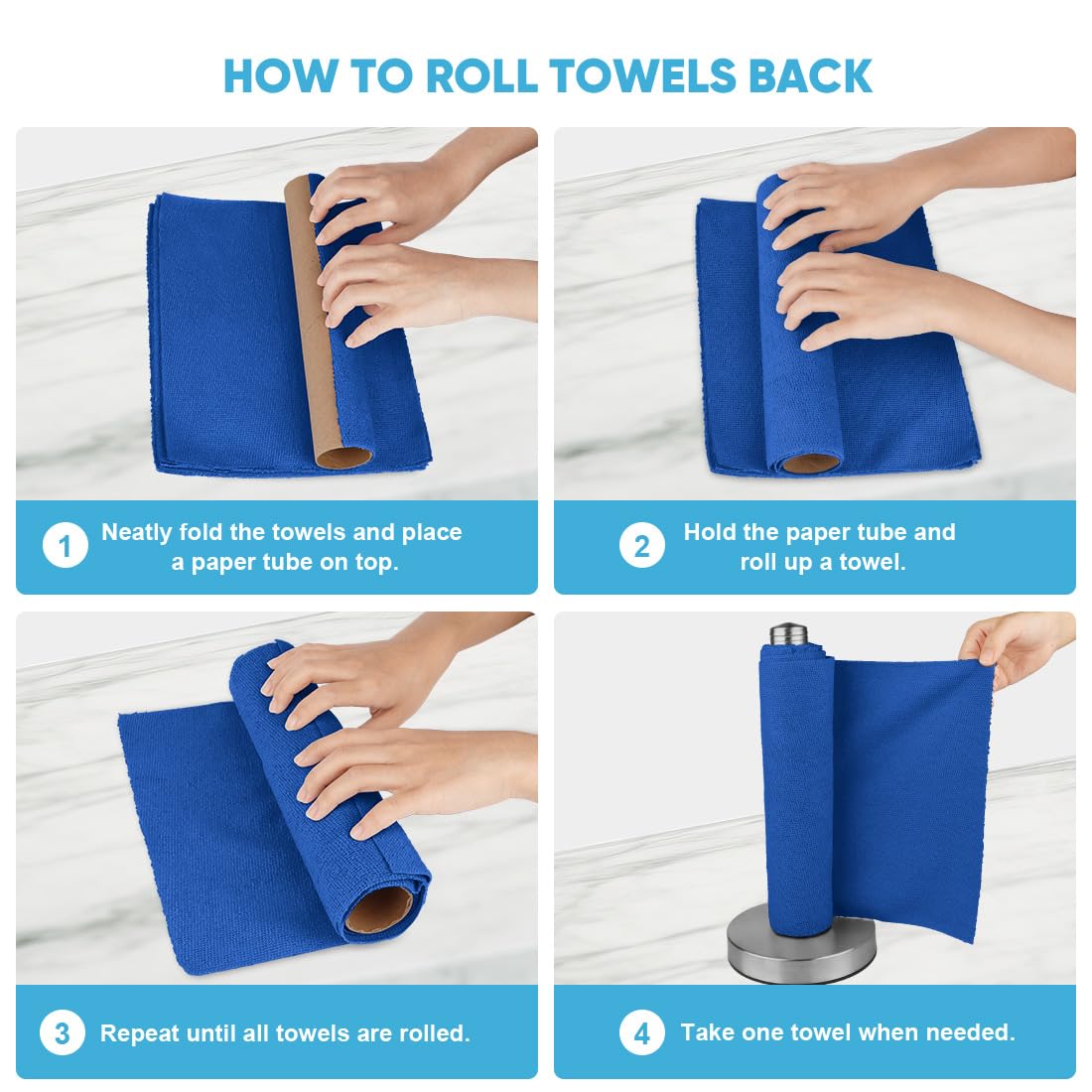 Microfiber Cleaning Cloth Roll (75 Count)