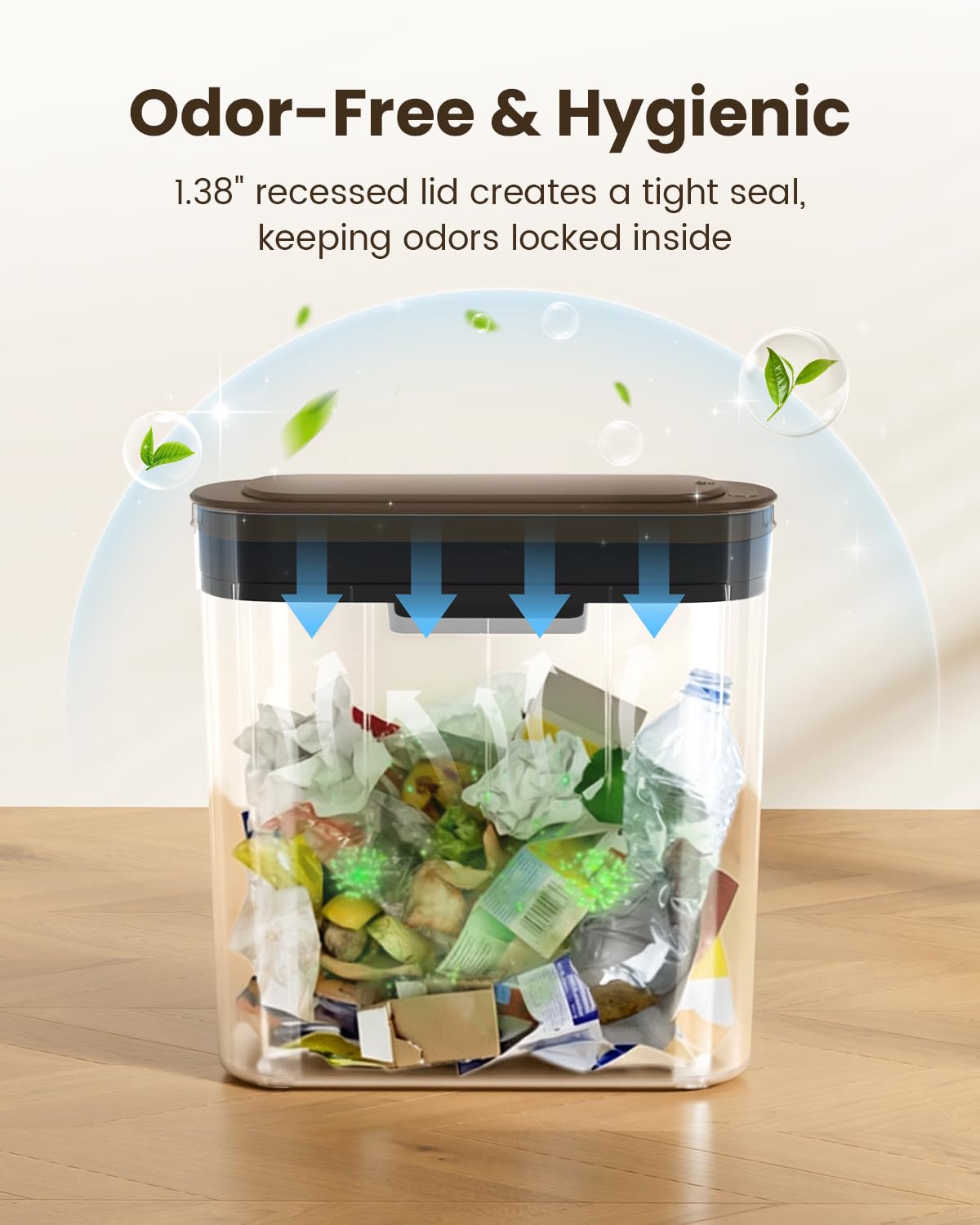5 Gallon Automatic Bathroom Trash Can with Lid