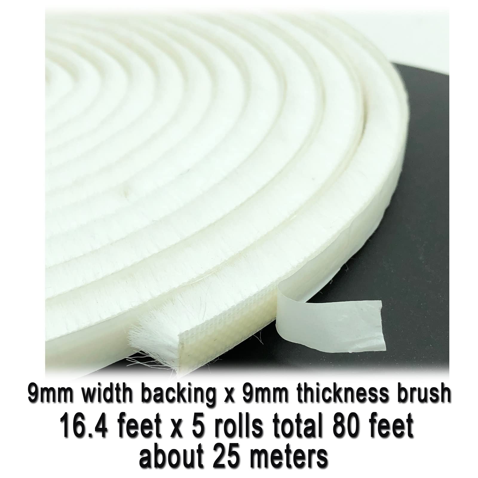 80 Ft White Weather Stripping Brush for Sliding Window