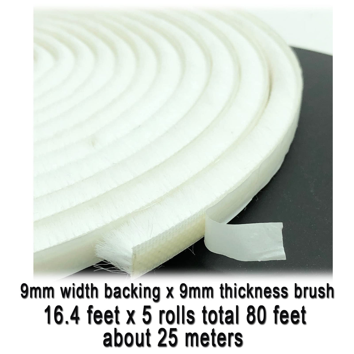 80 Ft White Weather Stripping Brush for Sliding Window